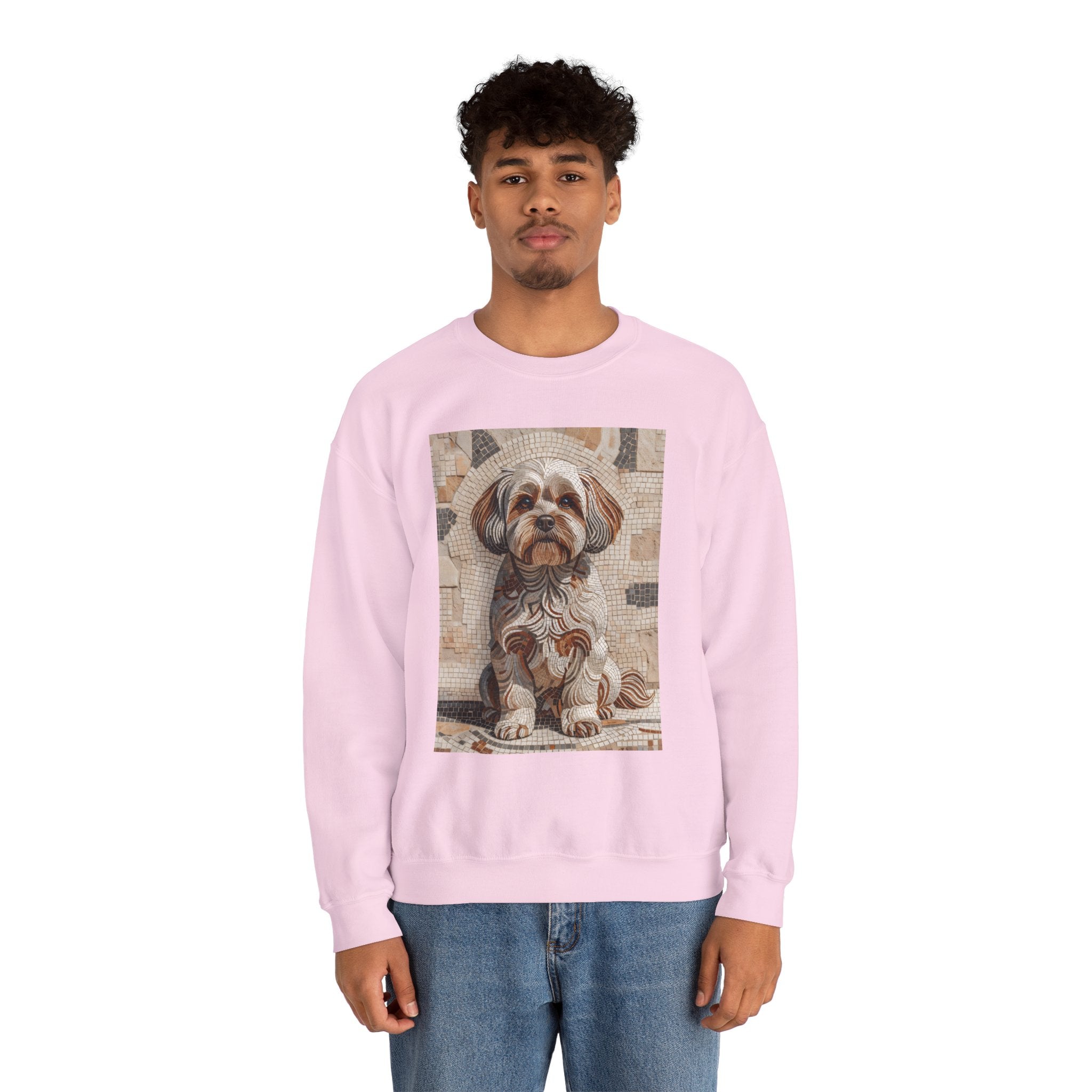 Shih-Poo Sweatshirt | Living Work of Art Collection | Mosaic Style