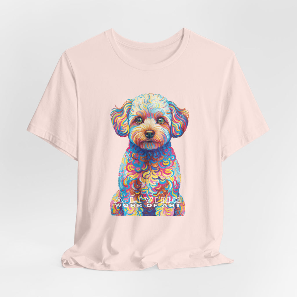 Maltipoo T Shirt | Living Work of Art Collection | Pointillism Style