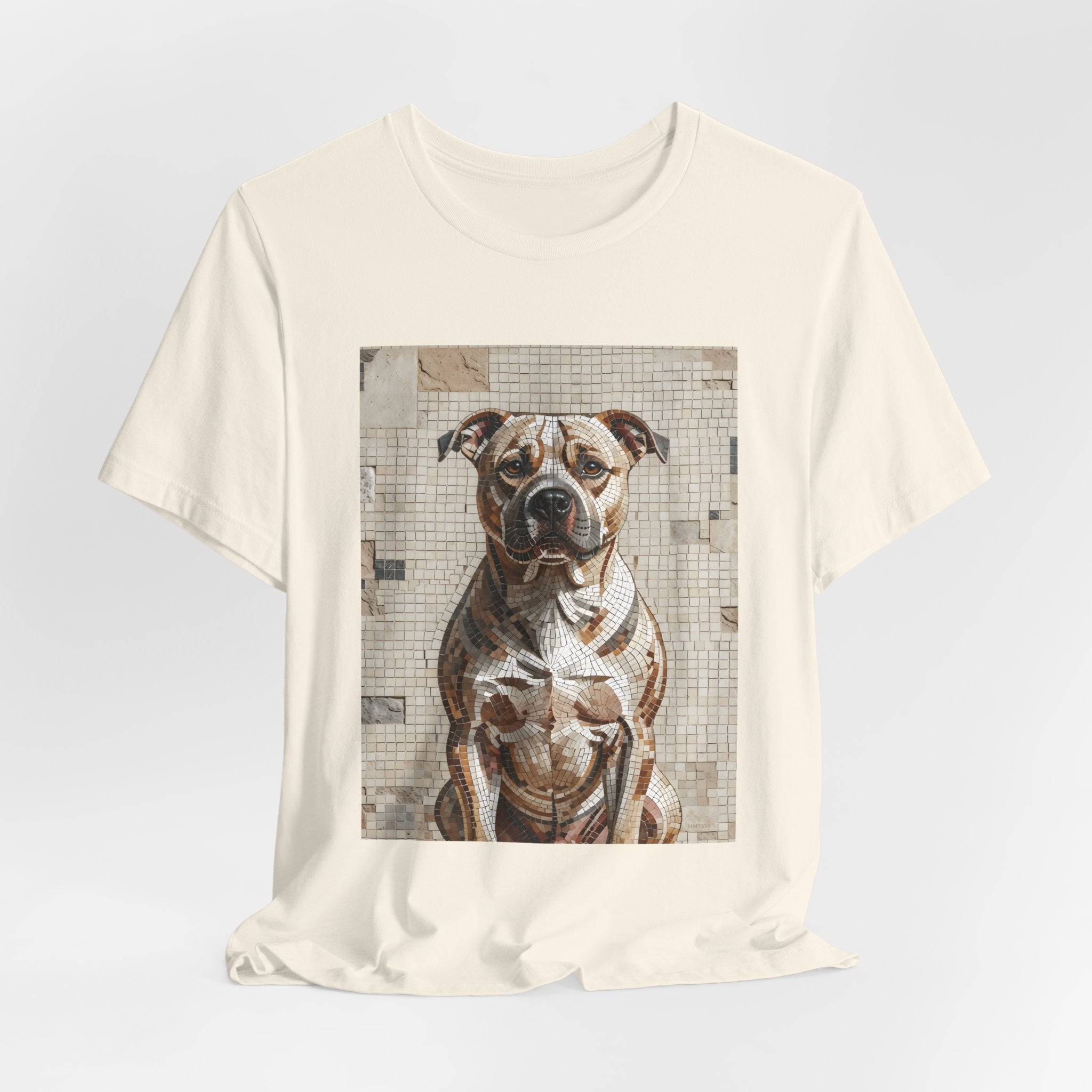 Staffordshire Bull Terrier T Shirt | Living Work of Art Collection | Mosaic Style