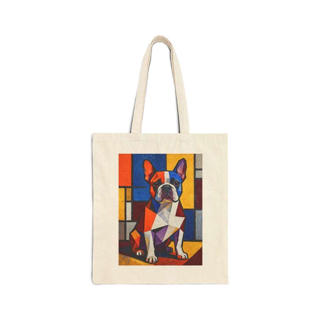 French Bulldog Tote Bag | Living Work of Art Collection | Cubist Style