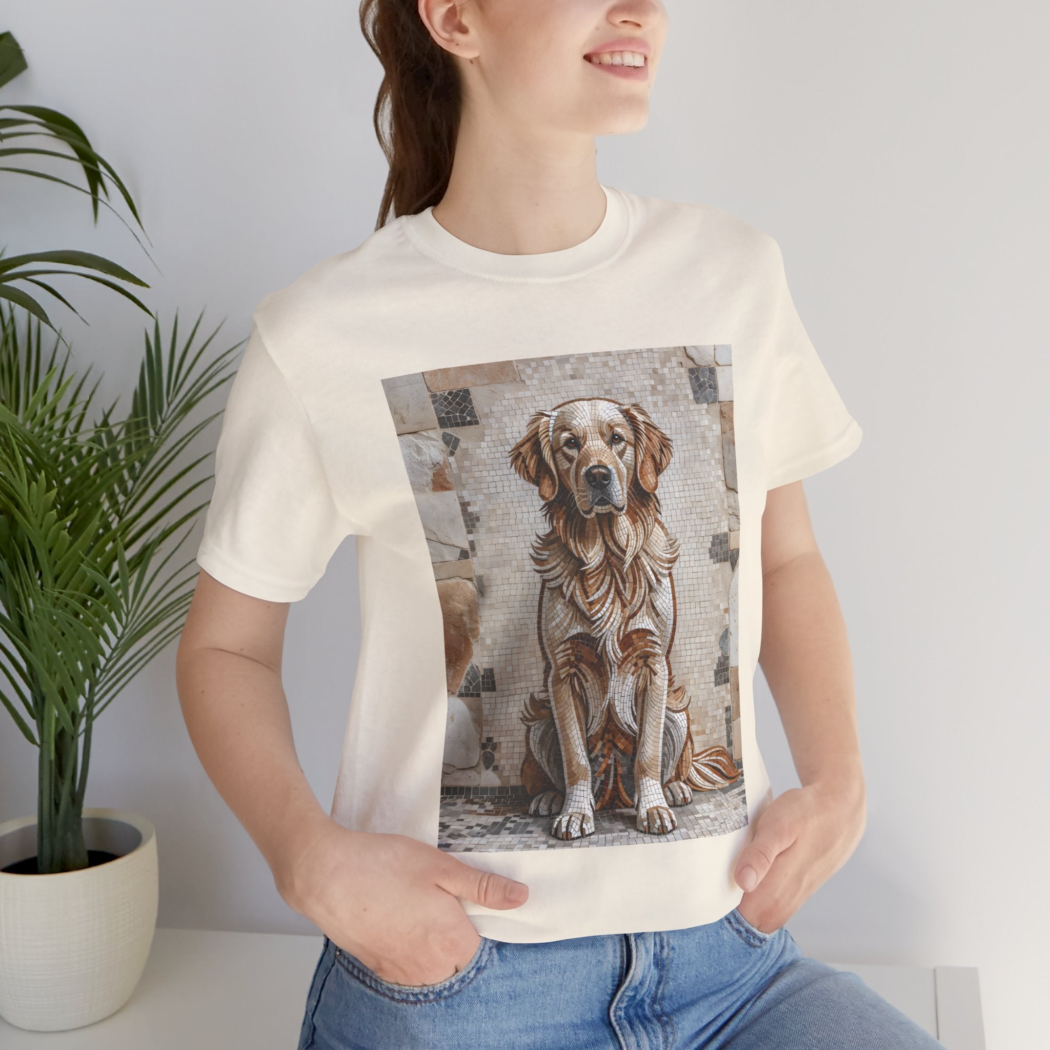 Golden Retriever T Shirt | Living Work of Art Collection | Mosaic Style