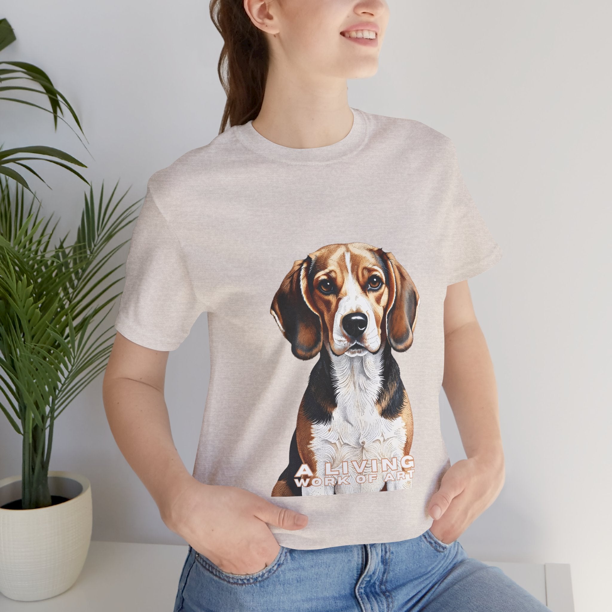 Beagle T Shirt | Living Work of Art Collection | Pointillism Style