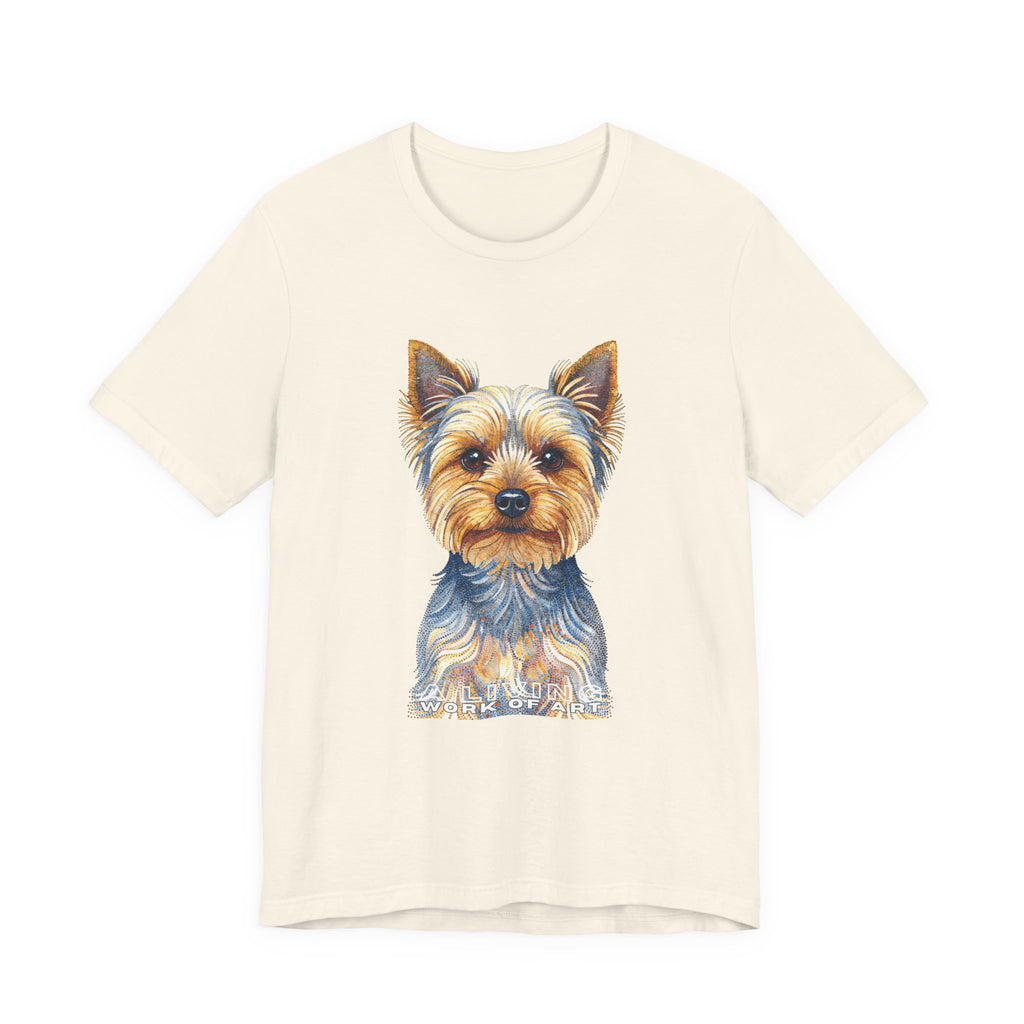 Yorkshire Terrier T Shirt | Living Work of Art Collection | Pointillism Style