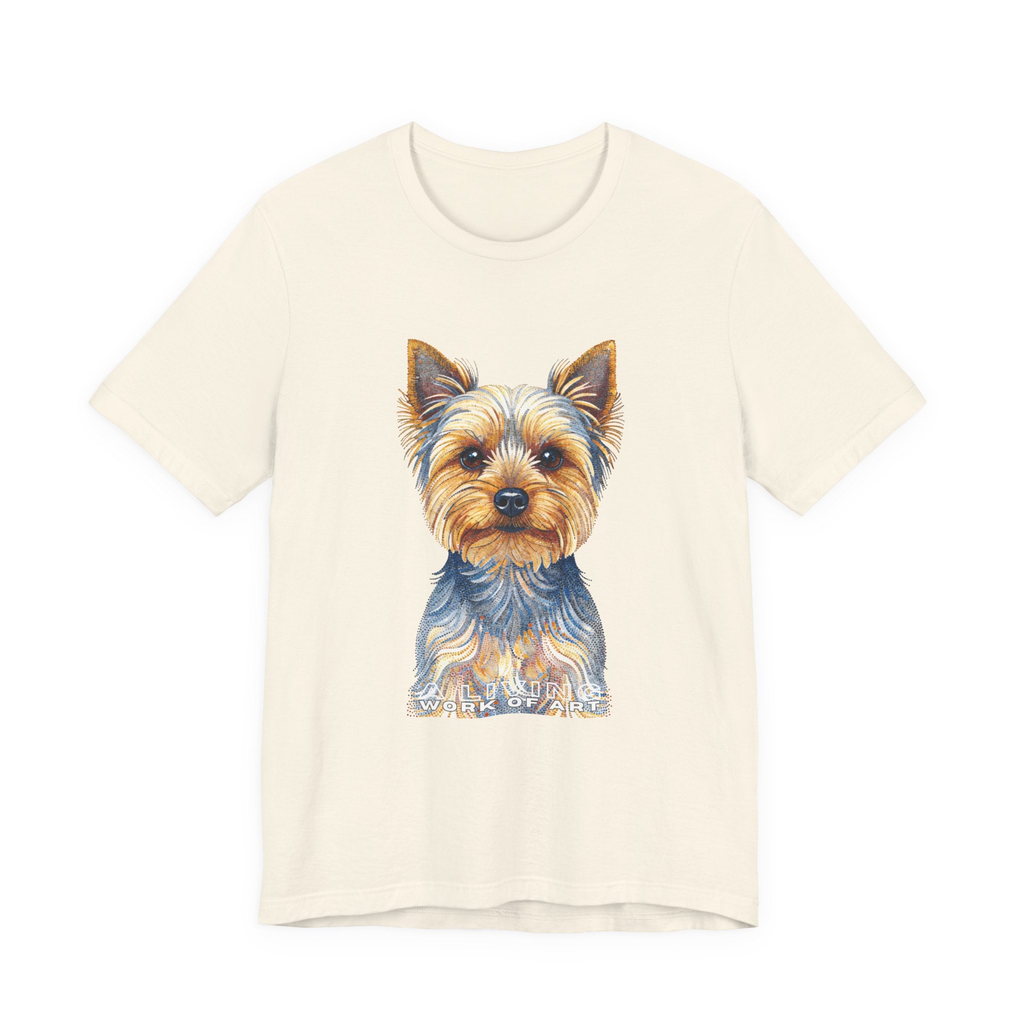 Yorkshire Terrier T Shirt | Living Work of Art Collection | Pointillism Style