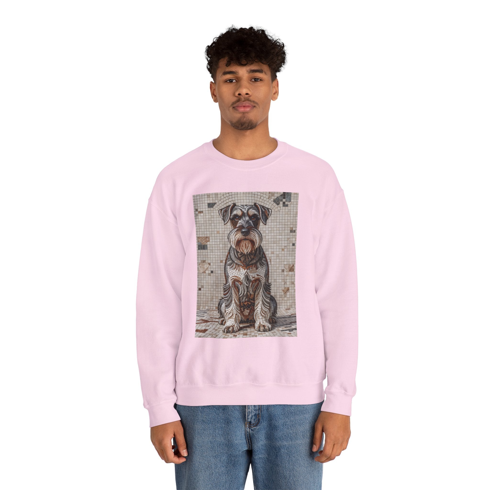 Schnauzer Sweatshirt | Living Work of Art Collection | Mosaic Style