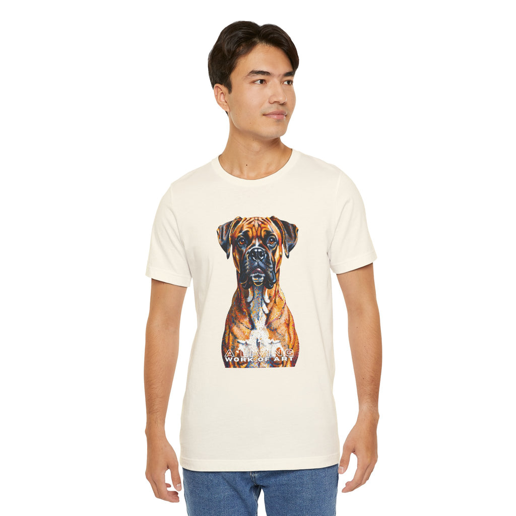 Boxer T Shirt | Living Work of Art Collection | Pointillism Style