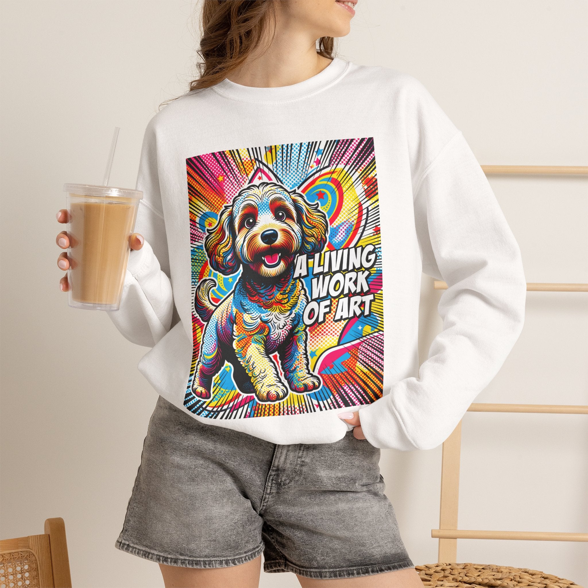 Schnoodle Sweatshirt | Living Work of Art Collection | Pop Art