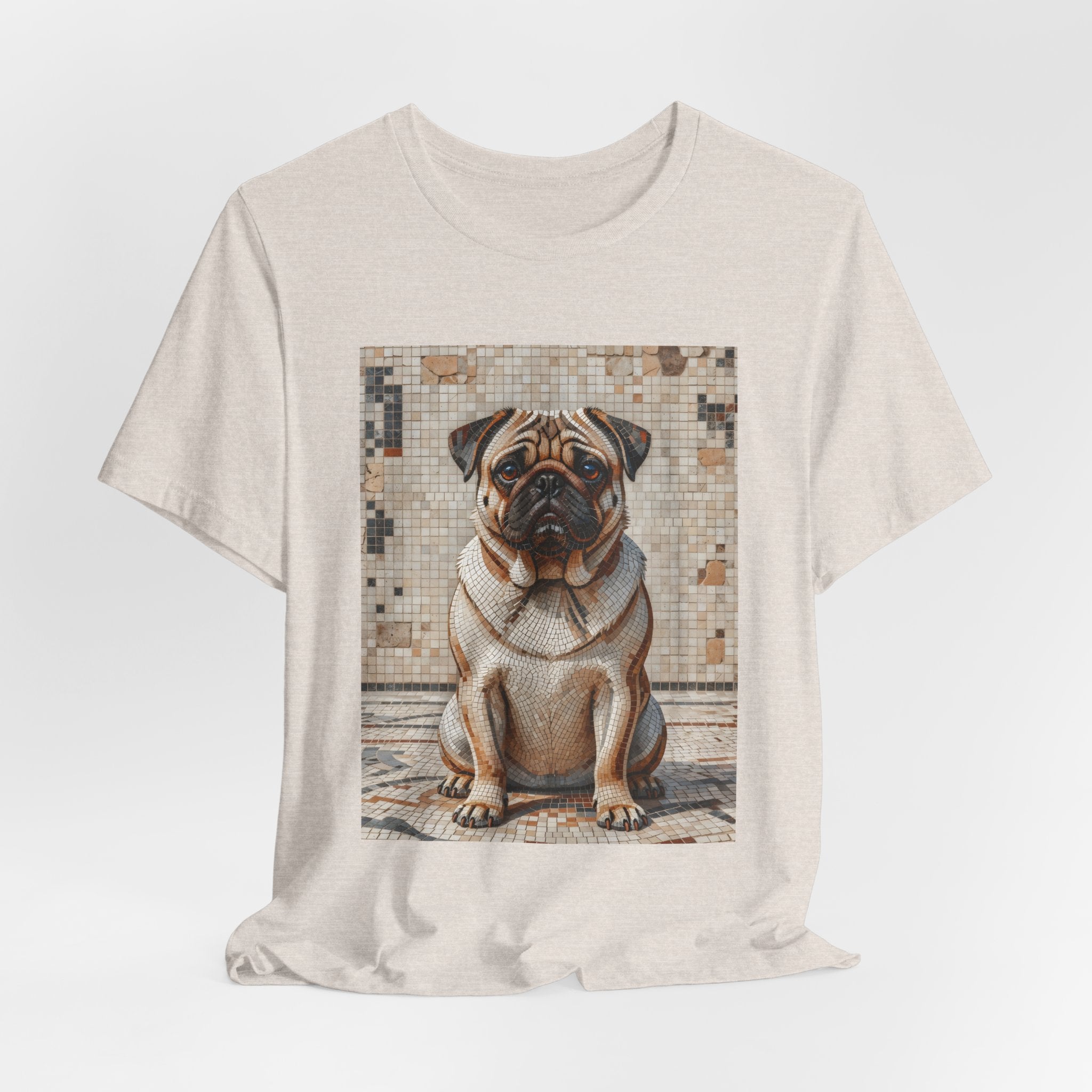 Pug T Shirt | Living Work of Art Collection | Mosaic Style