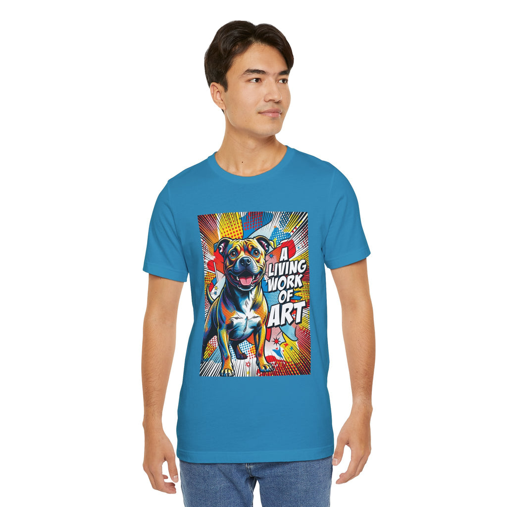 Staffordshire Bull Terrier T Shirt | Living Work of Art Collection | Pop Art