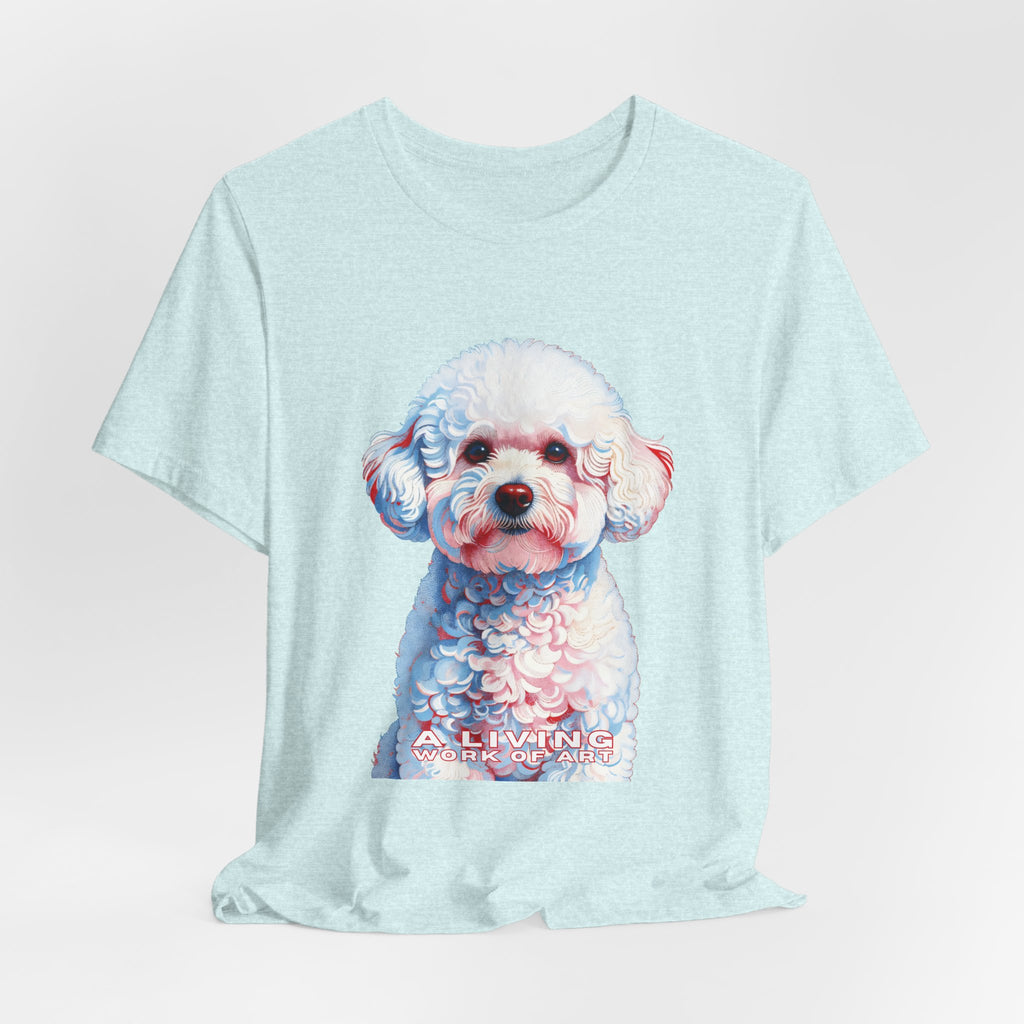 Bichon Frise T Shirt | Living Work of Art Collection | Pointillism Style