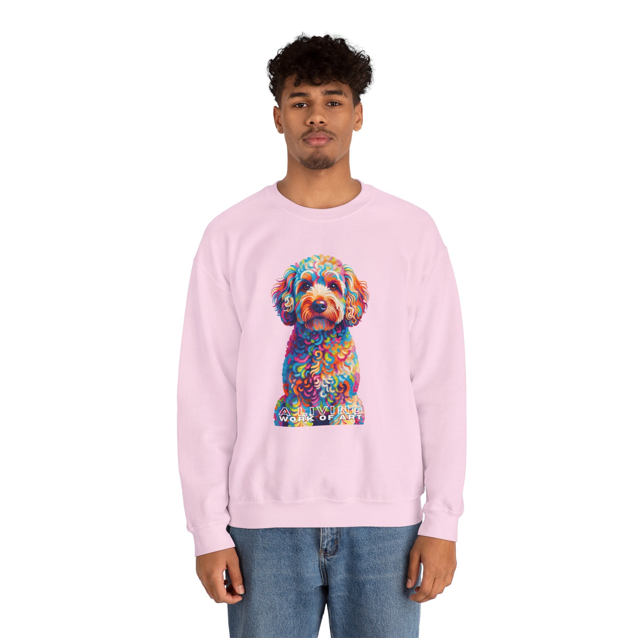 Schnoodle Sweatshirt | Living Work of Art Collection | Pointillism Style