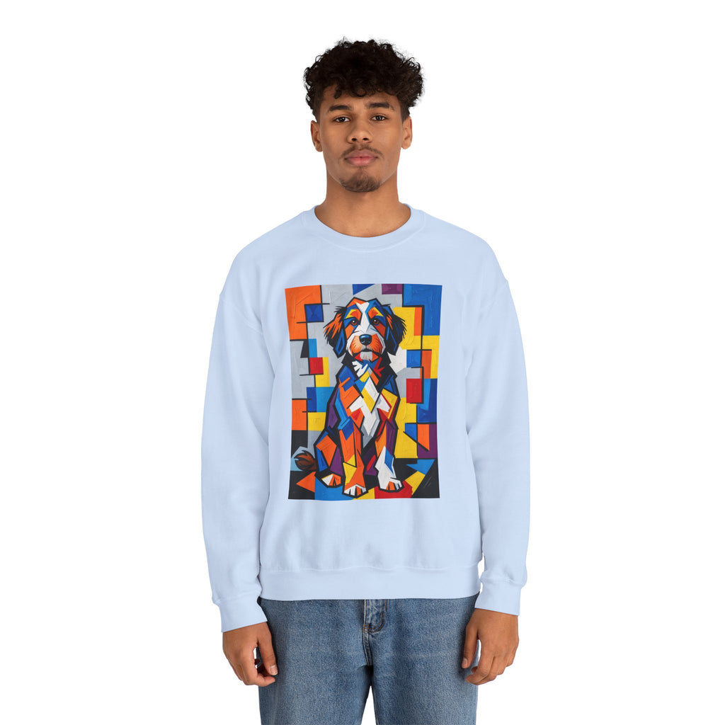 Bernedoodle Sweatshirt | Living Work of Art Collection | Cubist Style