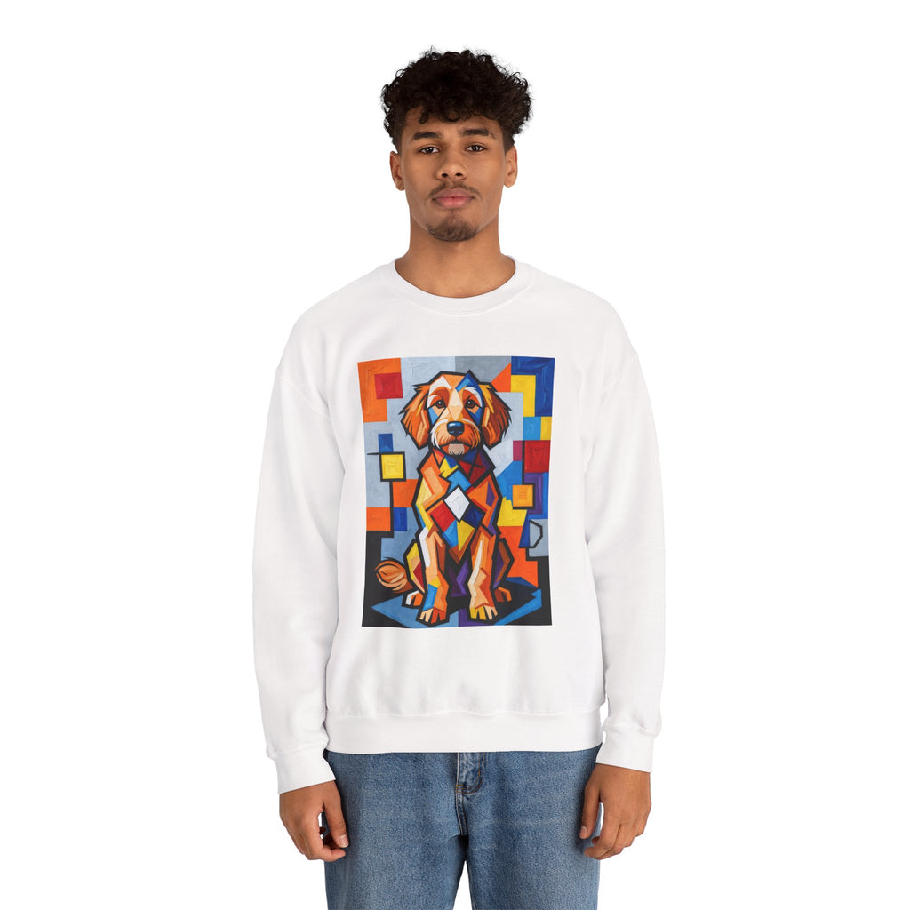 Goldendoodle Sweatshirt | Living Work of Art Collection | Cubist Style