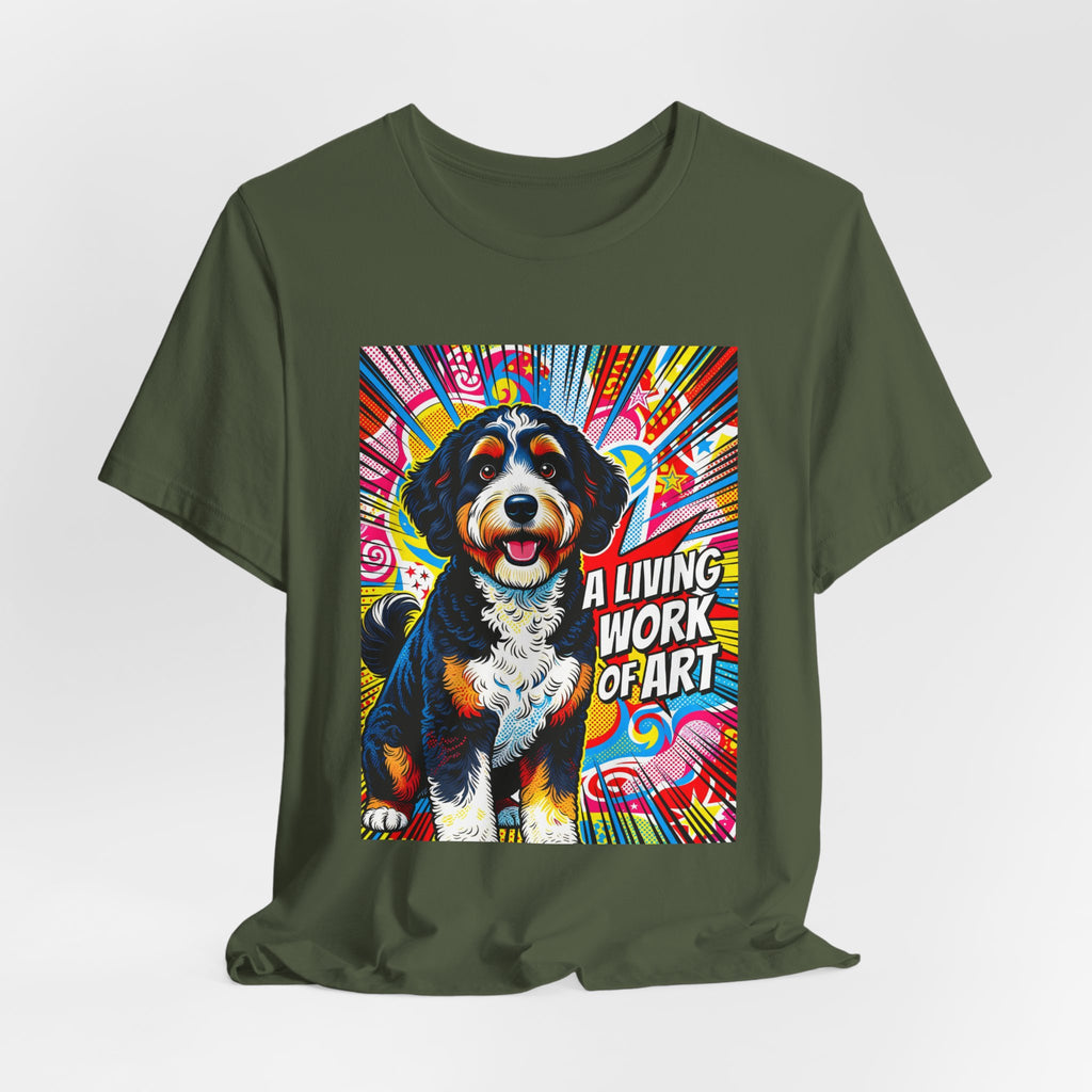 Bernedoodle T Shirt | Living Work of Art Collection | Pop Art