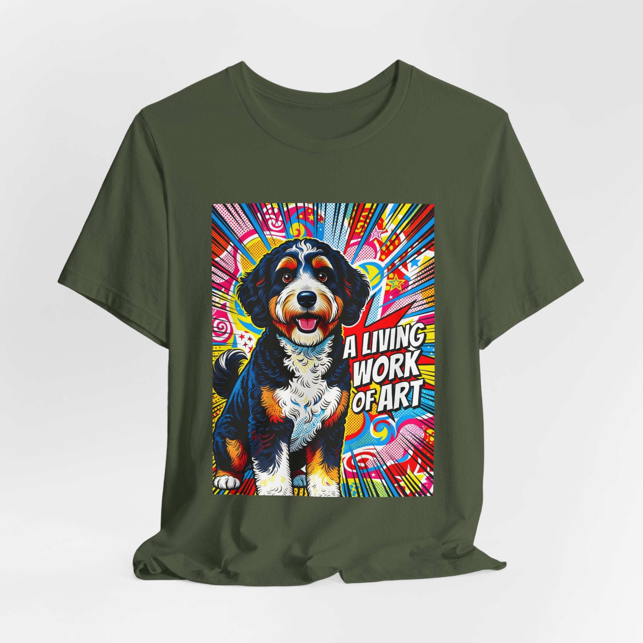 Bernedoodle T Shirt | Living Work of Art Collection | Pop Art
