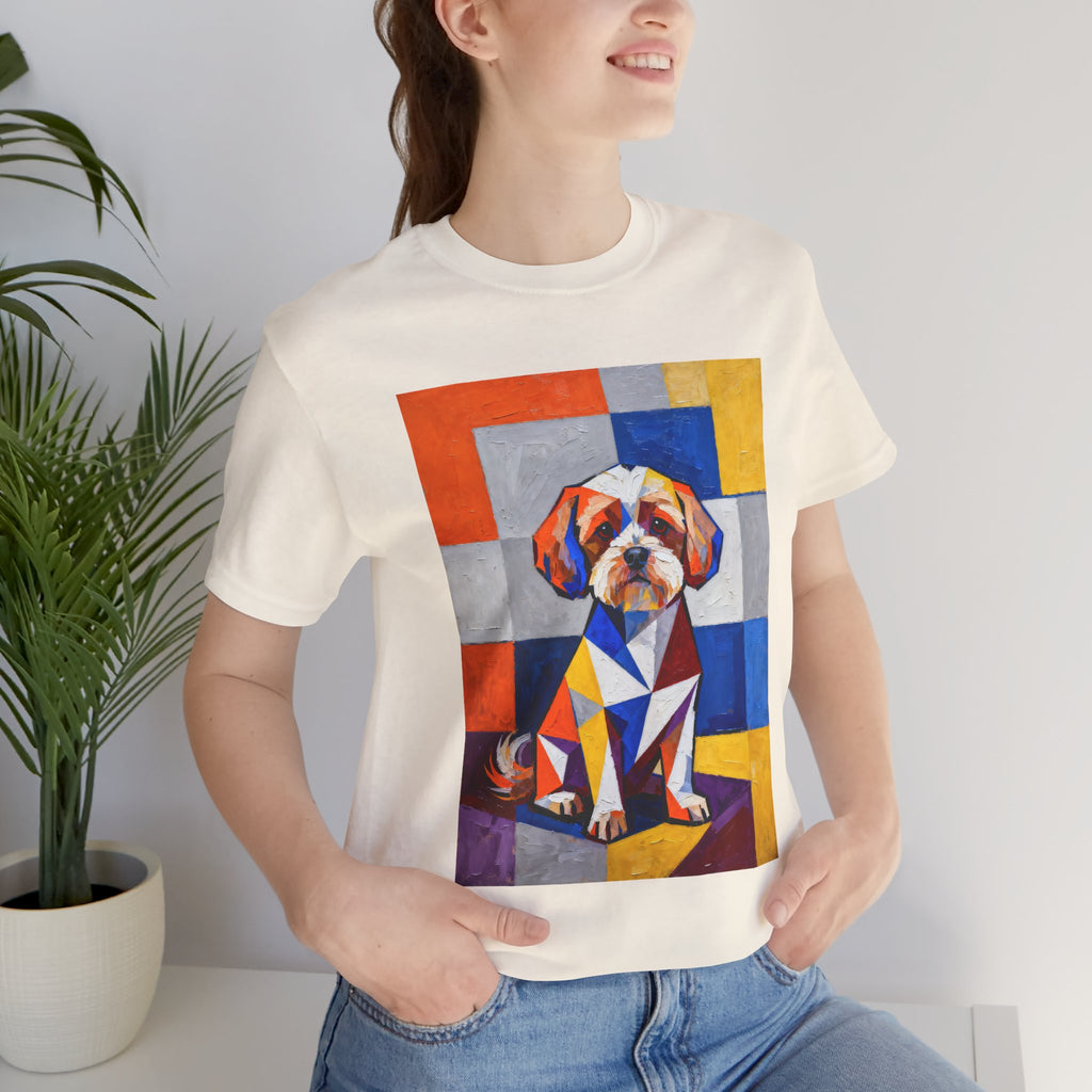 Maltipoo T Shirt | Living Work of Art Collection | Cubist Style