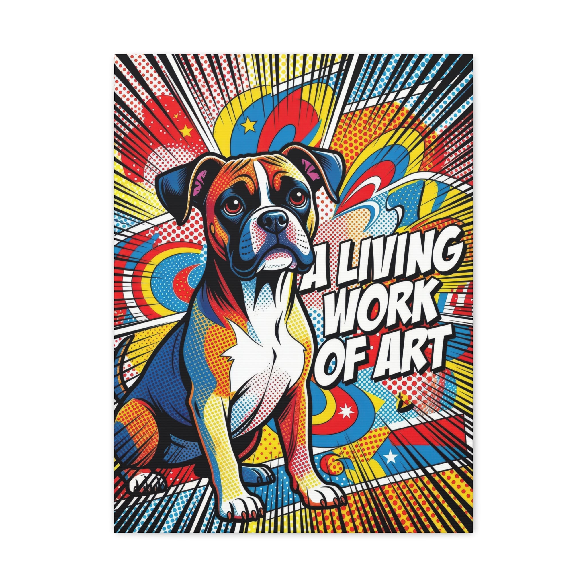 Boxer Canvas Wall Art | Living Work of Art Collection | Pop Art Print