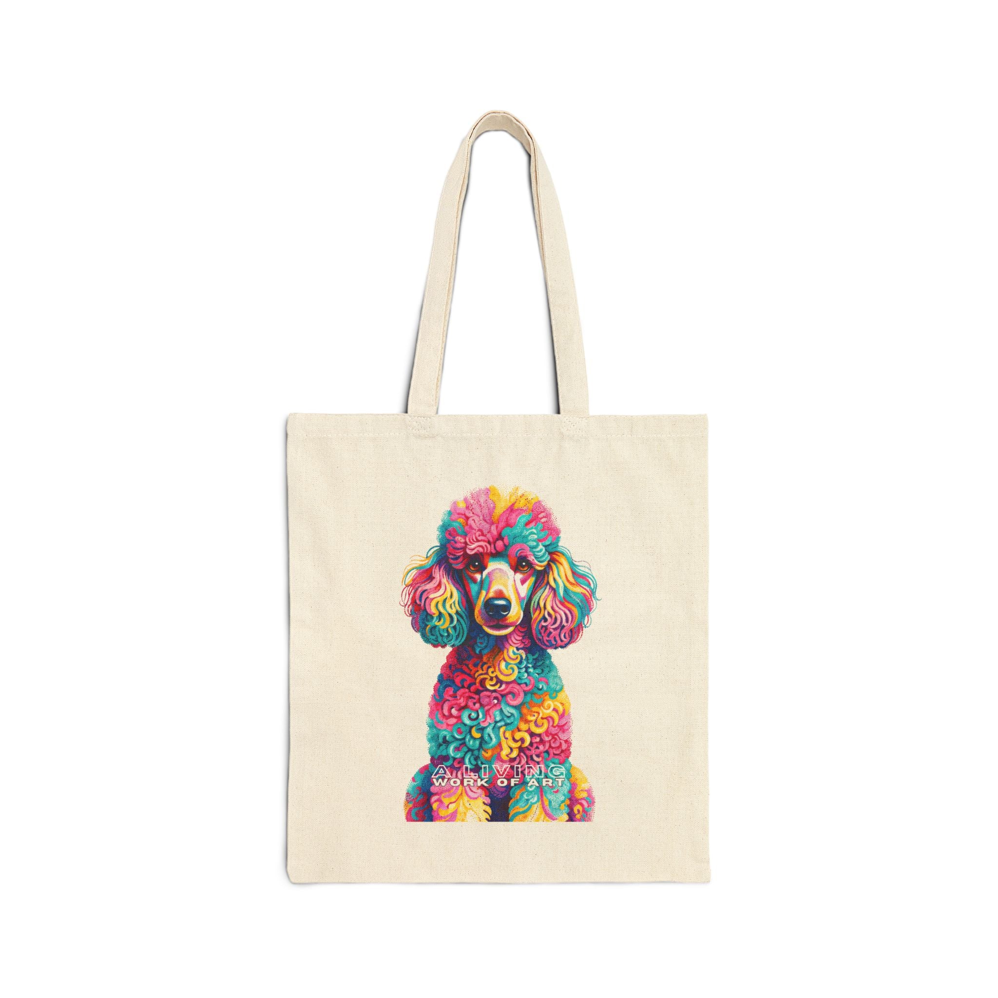 Poodle Tote Bag | Living Work of Art Collection | Pointillism Style