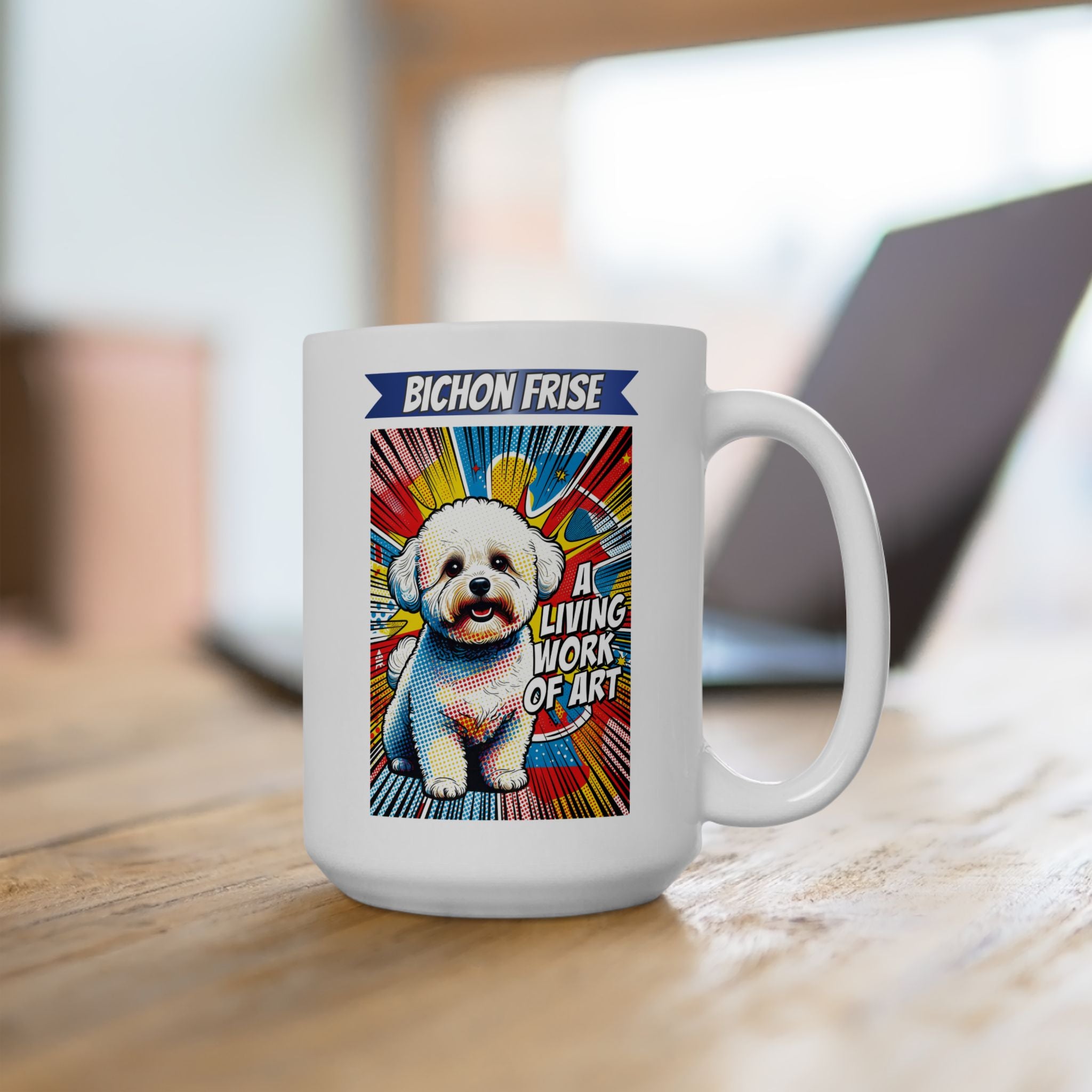 Bichon Frise Coffee Mug | Living Work of Art Collection | Pop Art