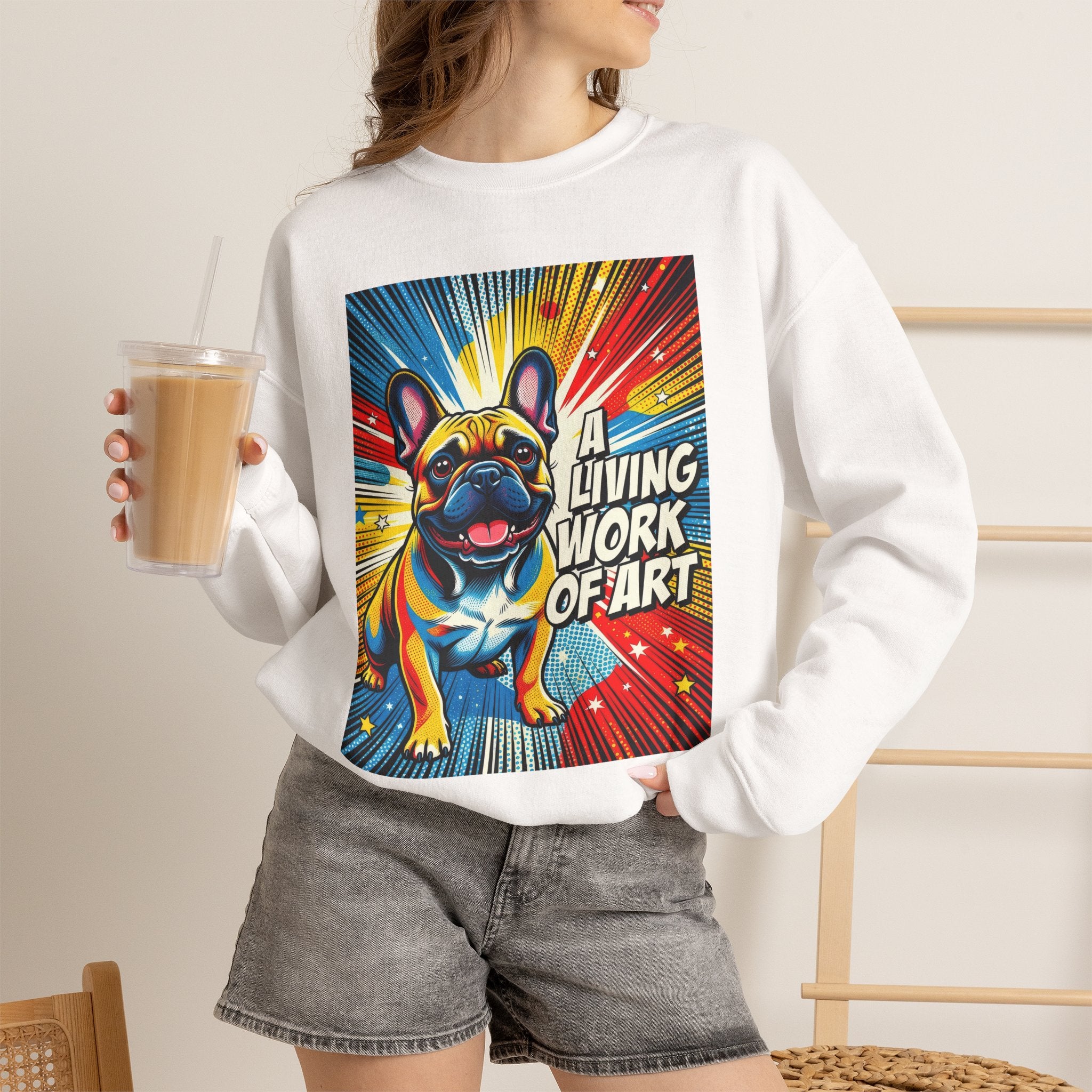 French Bulldog Sweatshirt | Living Work of Art Collection | Pop Art