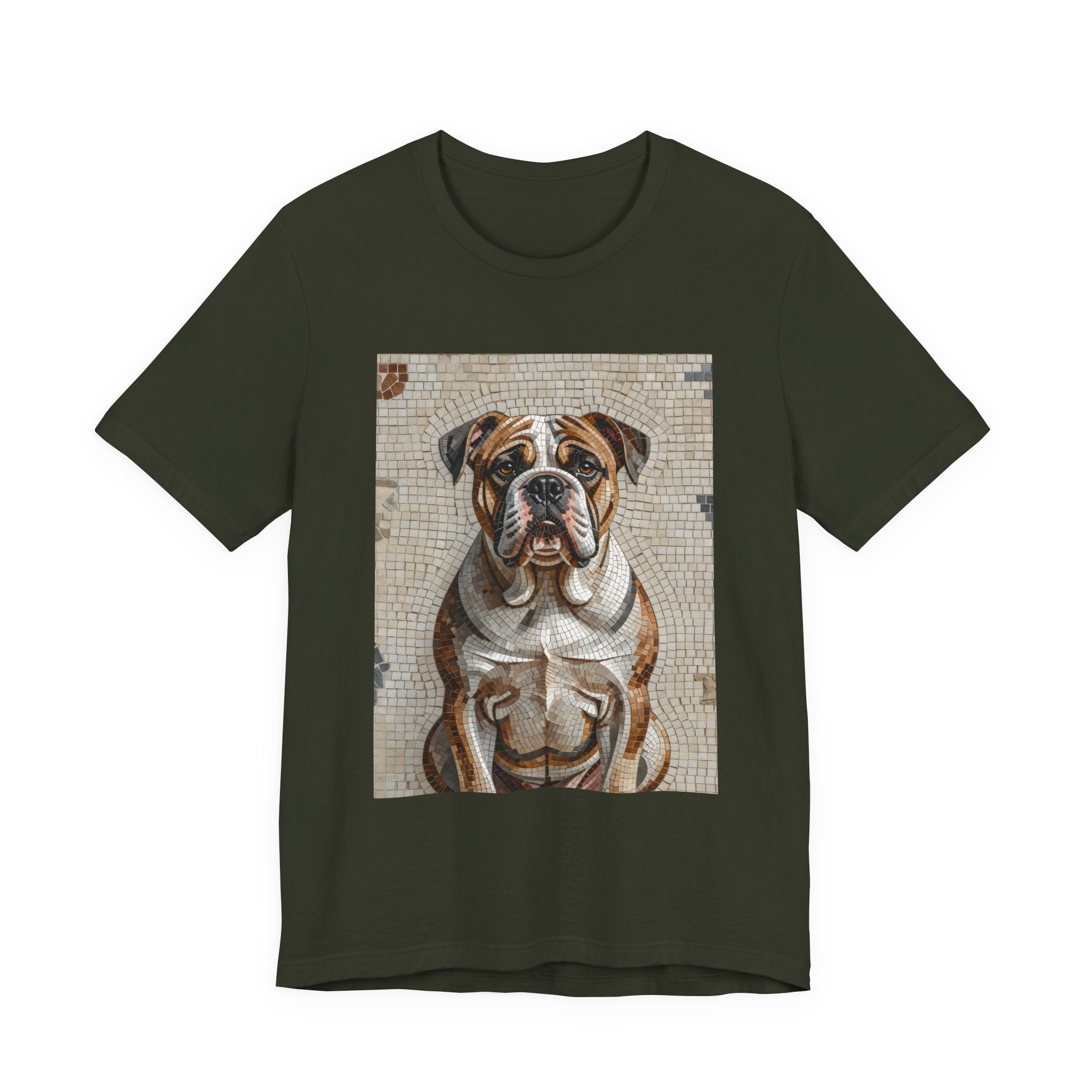 Bulldog T Shirt | Living Work of Art Collection | Mosaic Style