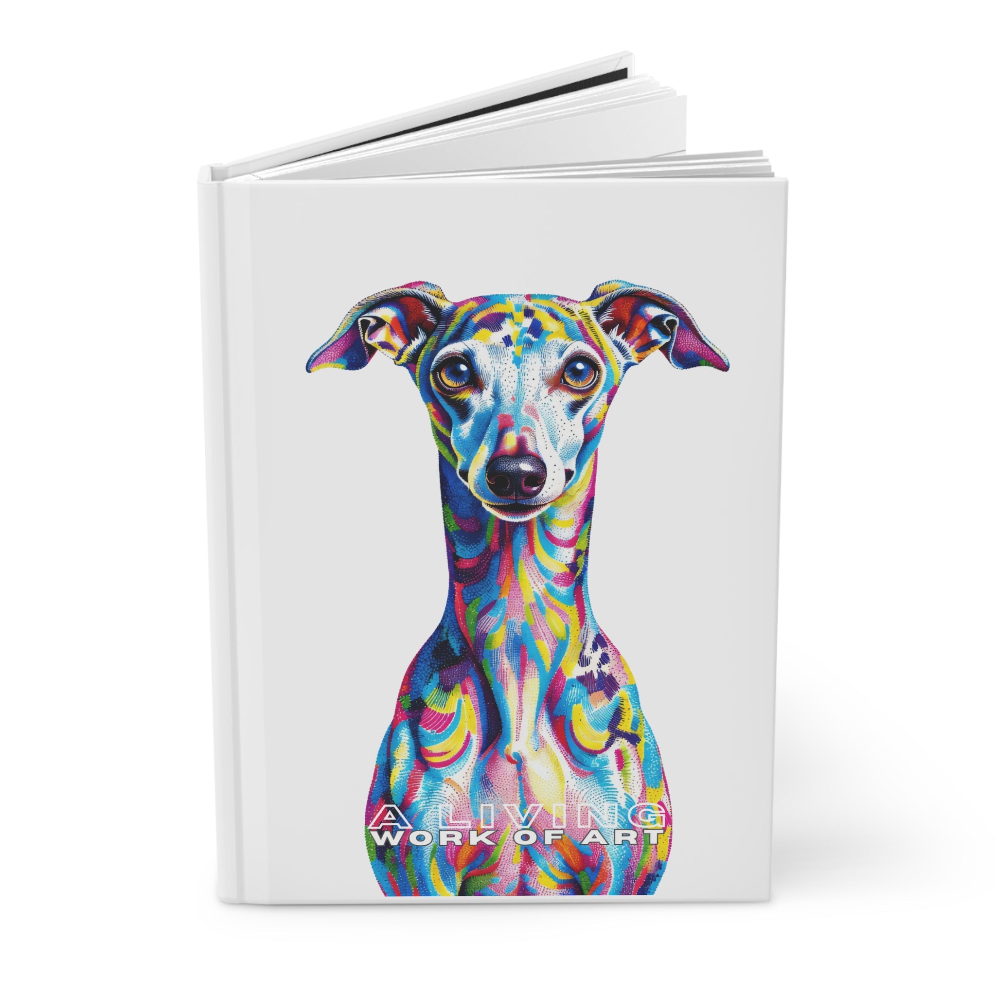 Italian Greyhound Notebook | Living Work of Art Collection | Pointillism Style