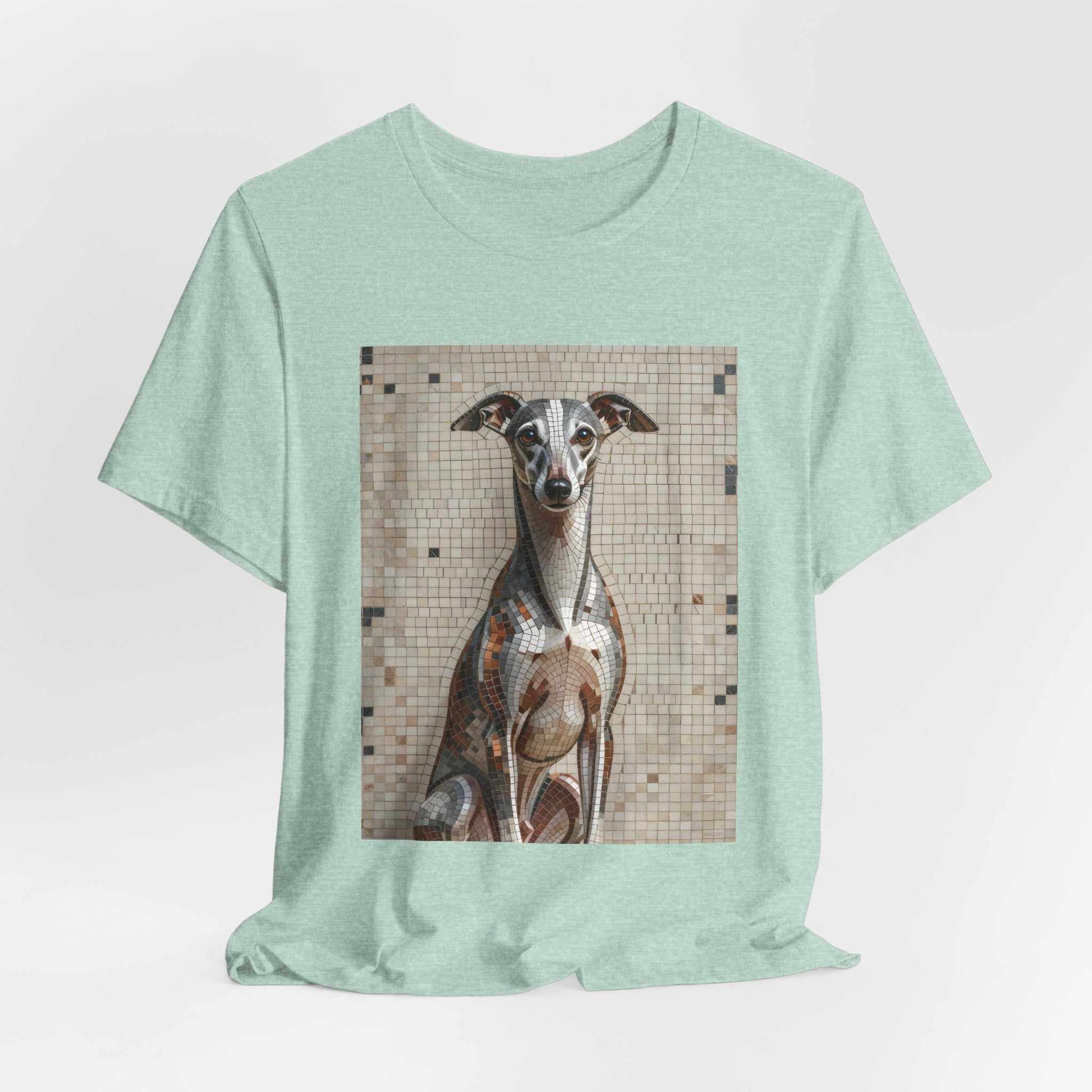 Whippet T Shirt | Living Work of Art Collection | Mosaic Style