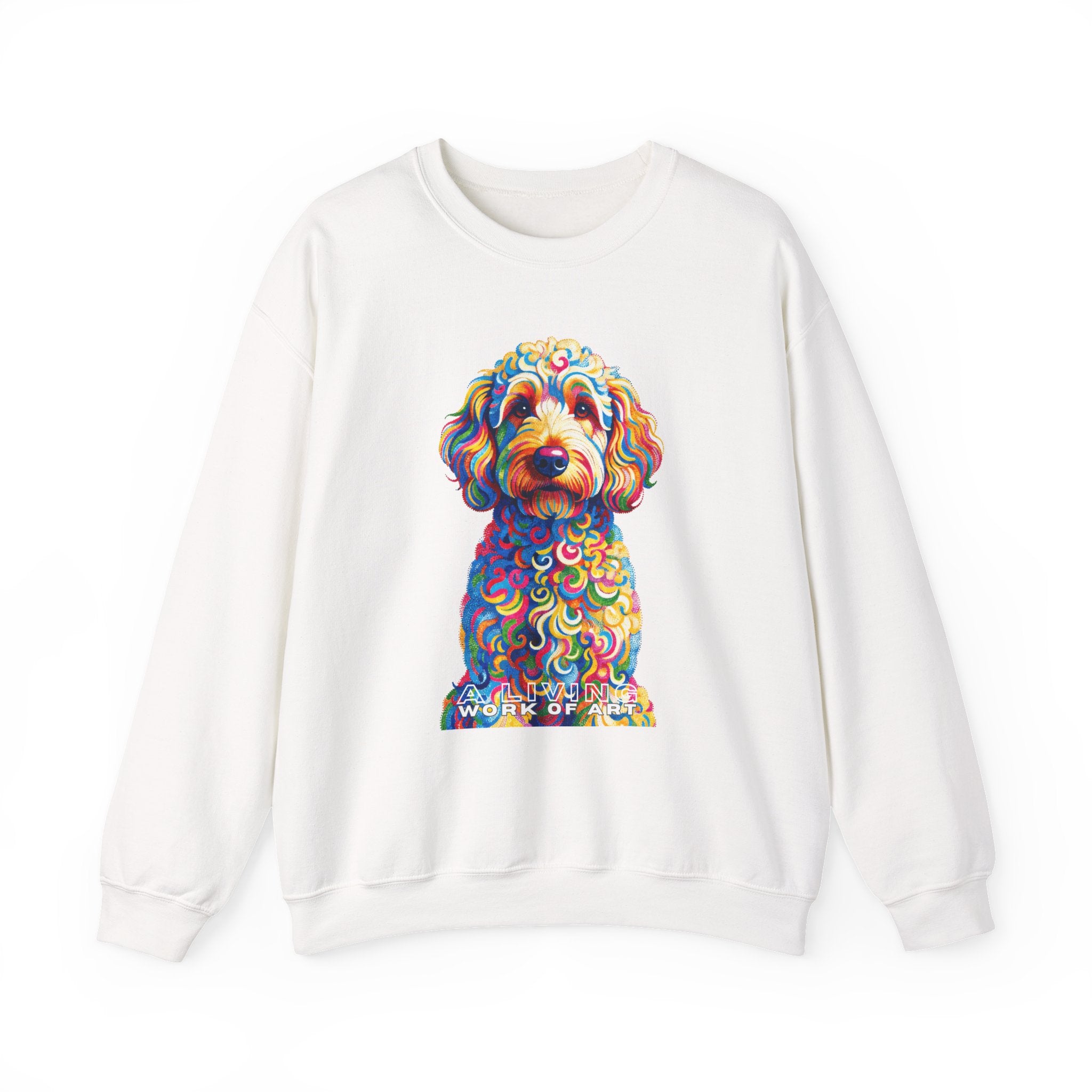 Goldendoodle Sweatshirt | Living Work of Art Collection | Pointillism Style