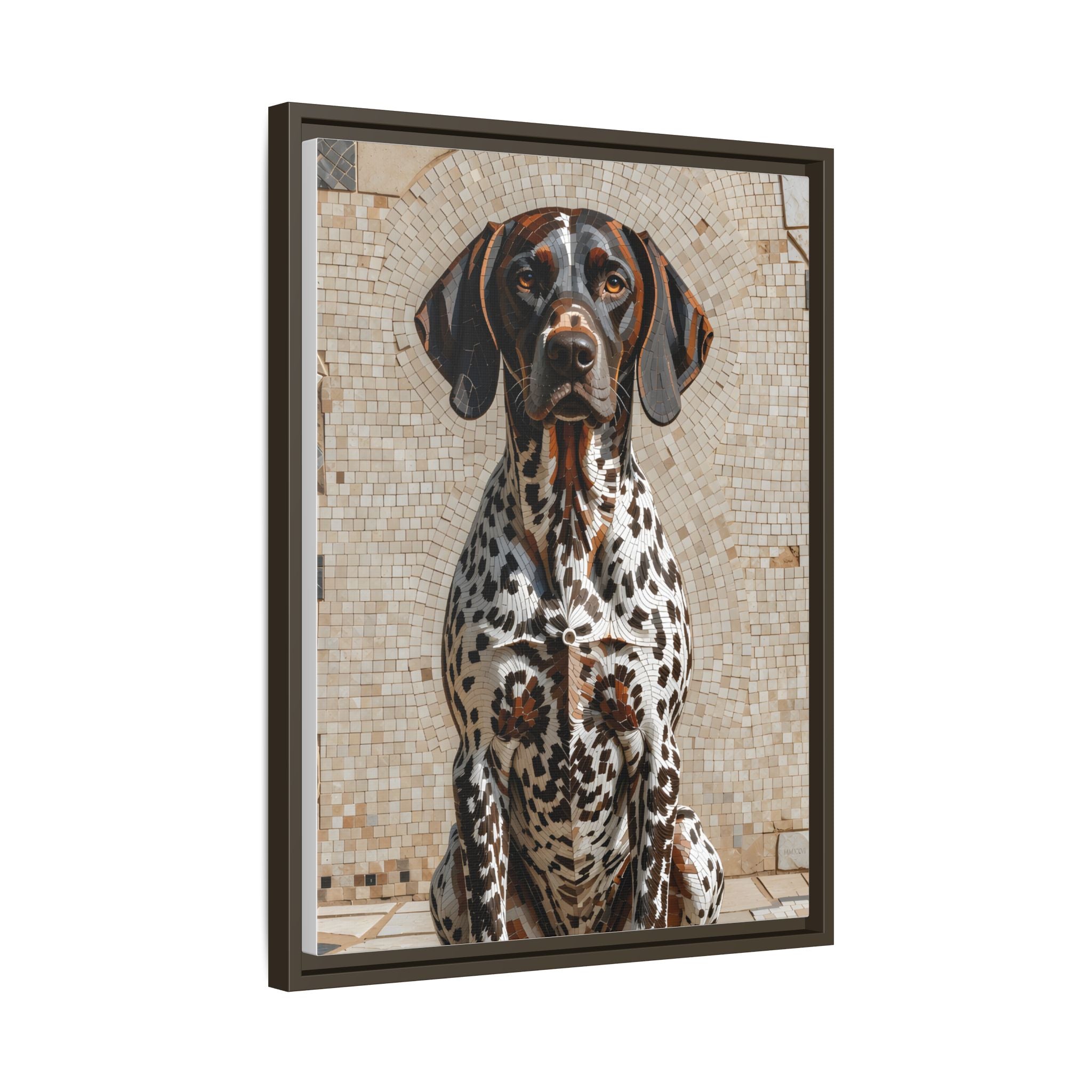 German Shorthaired Pointer Canvas Wall Art | Living Work of Art Collection | Mosaic Style Print