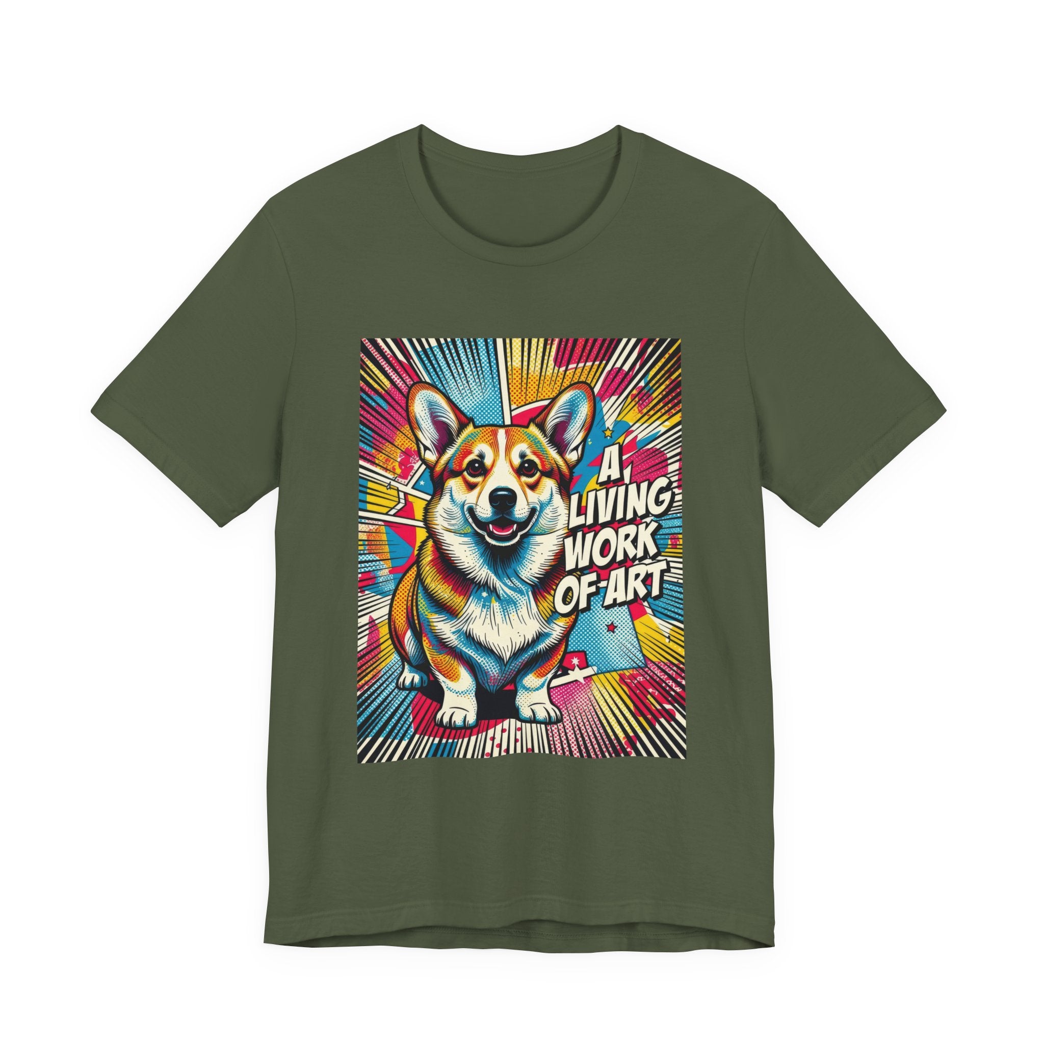Corgi T Shirt | Living Work of Art Collection | Pop Art