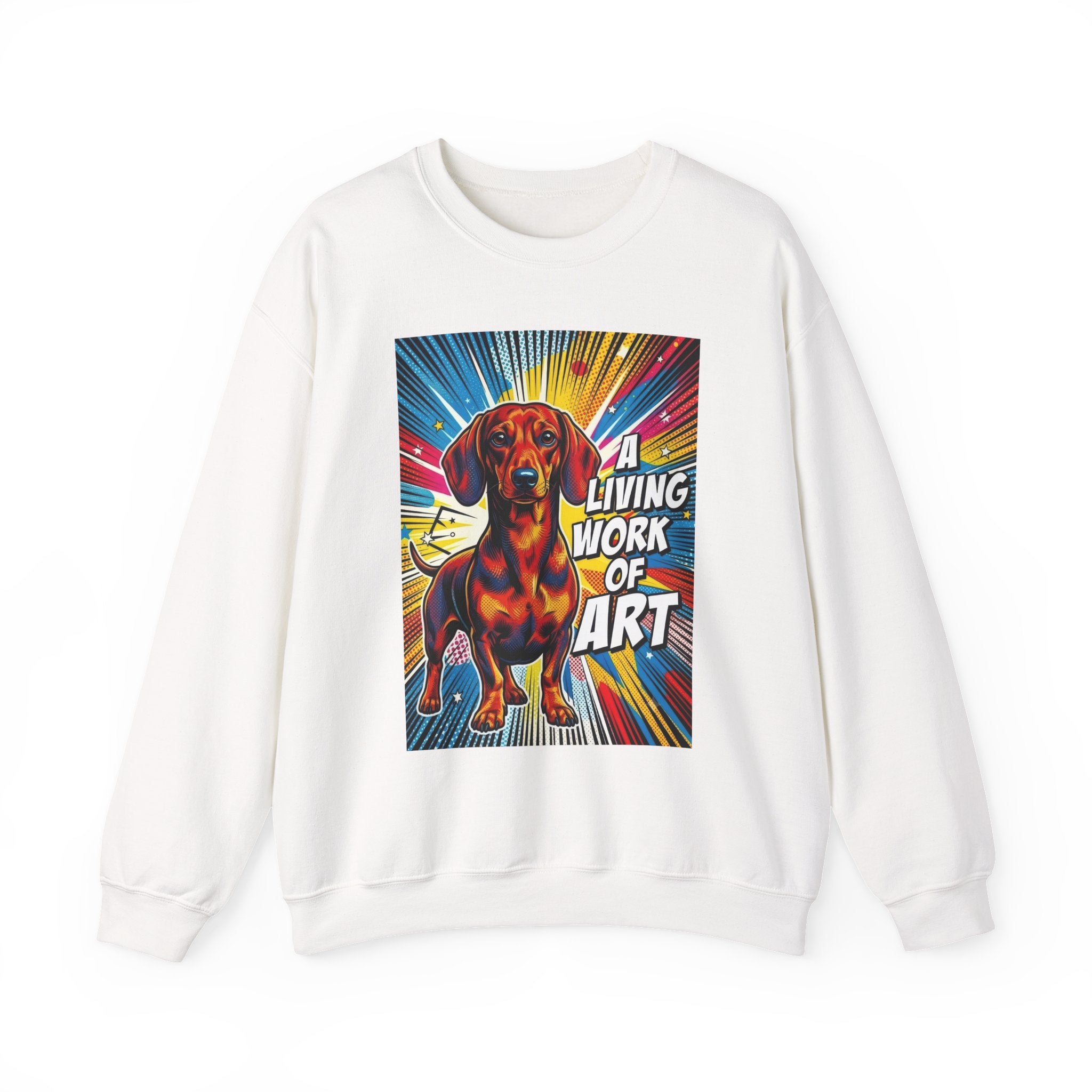 Dachshund Sweatshirt | Living Work of Art Collection | Pop Art