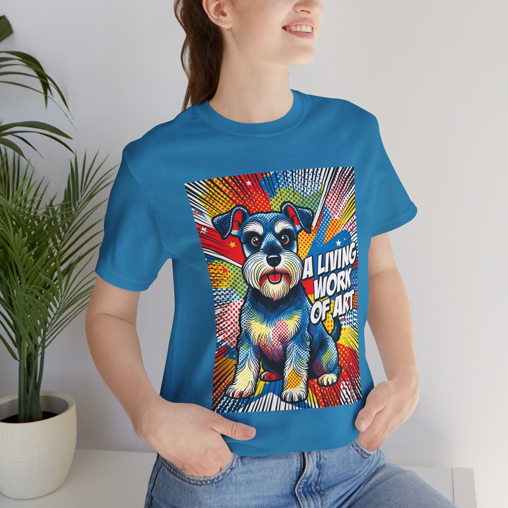 Schnauzer T Shirt | Living Work of Art Collection | Pop Art