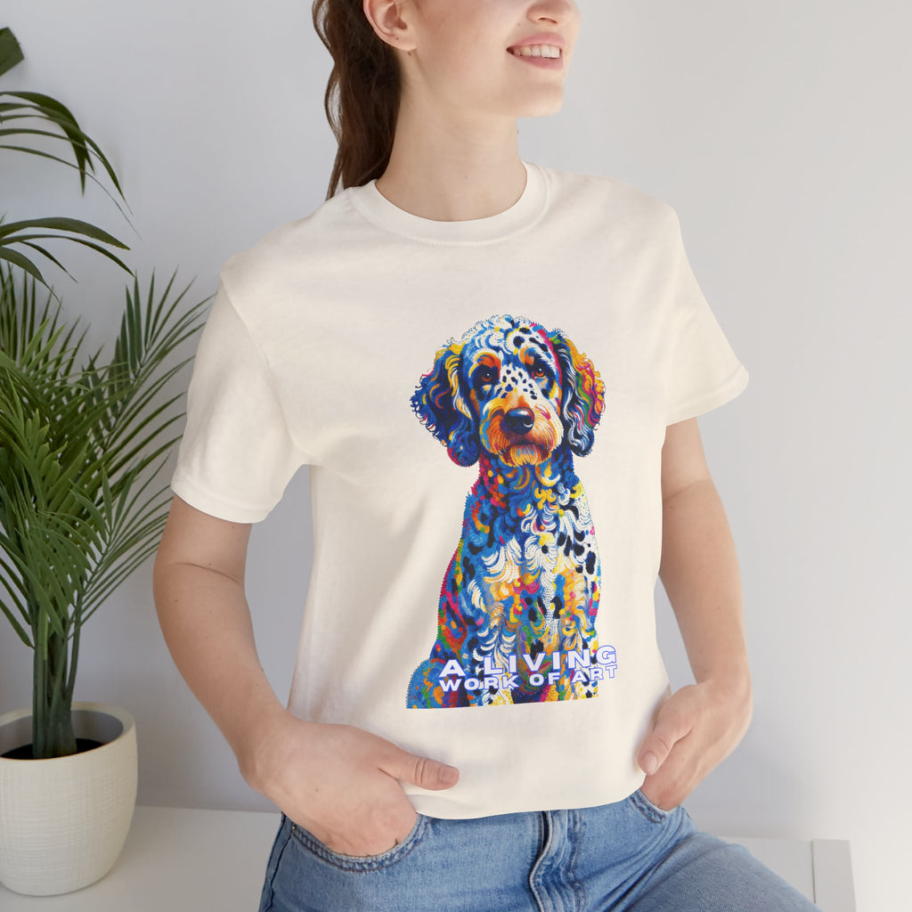 Labradoodle T Shirt | Living Work of Art Collection | Pointillism Style