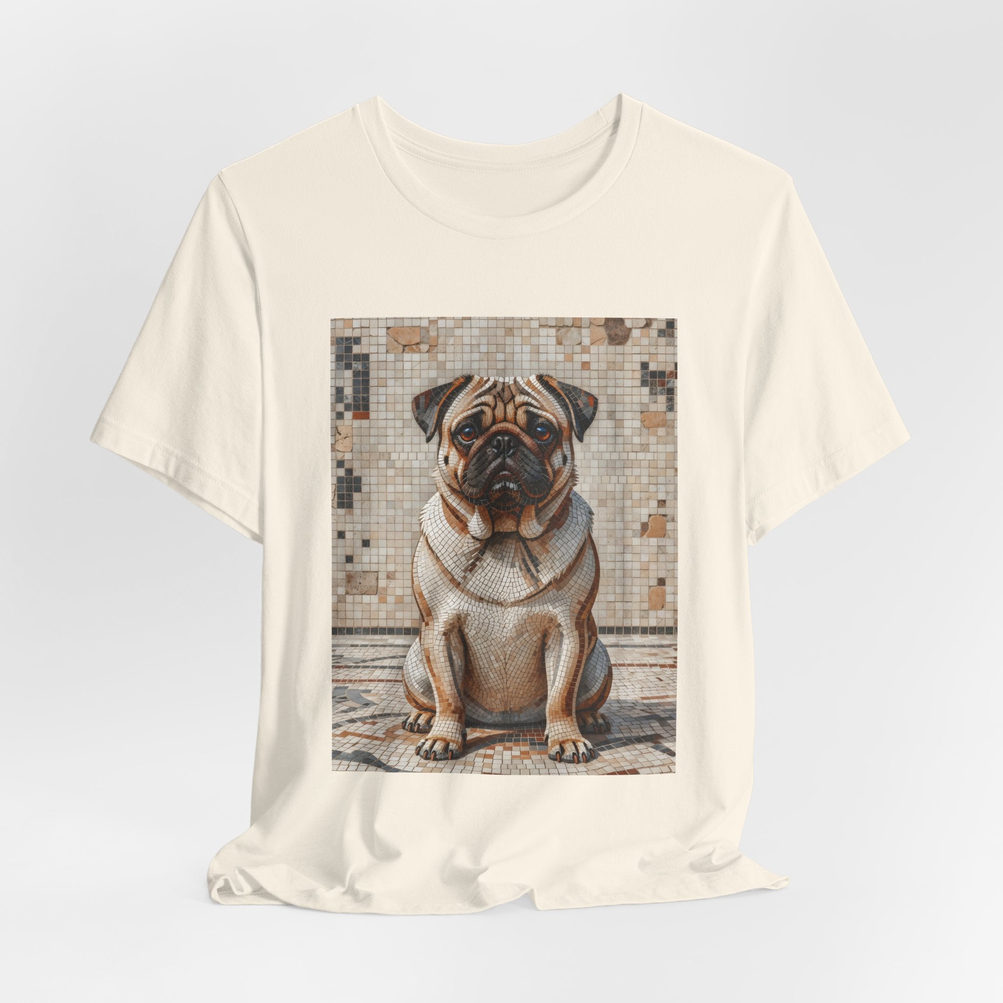 Pug T Shirt | Living Work of Art Collection | Mosaic Style
