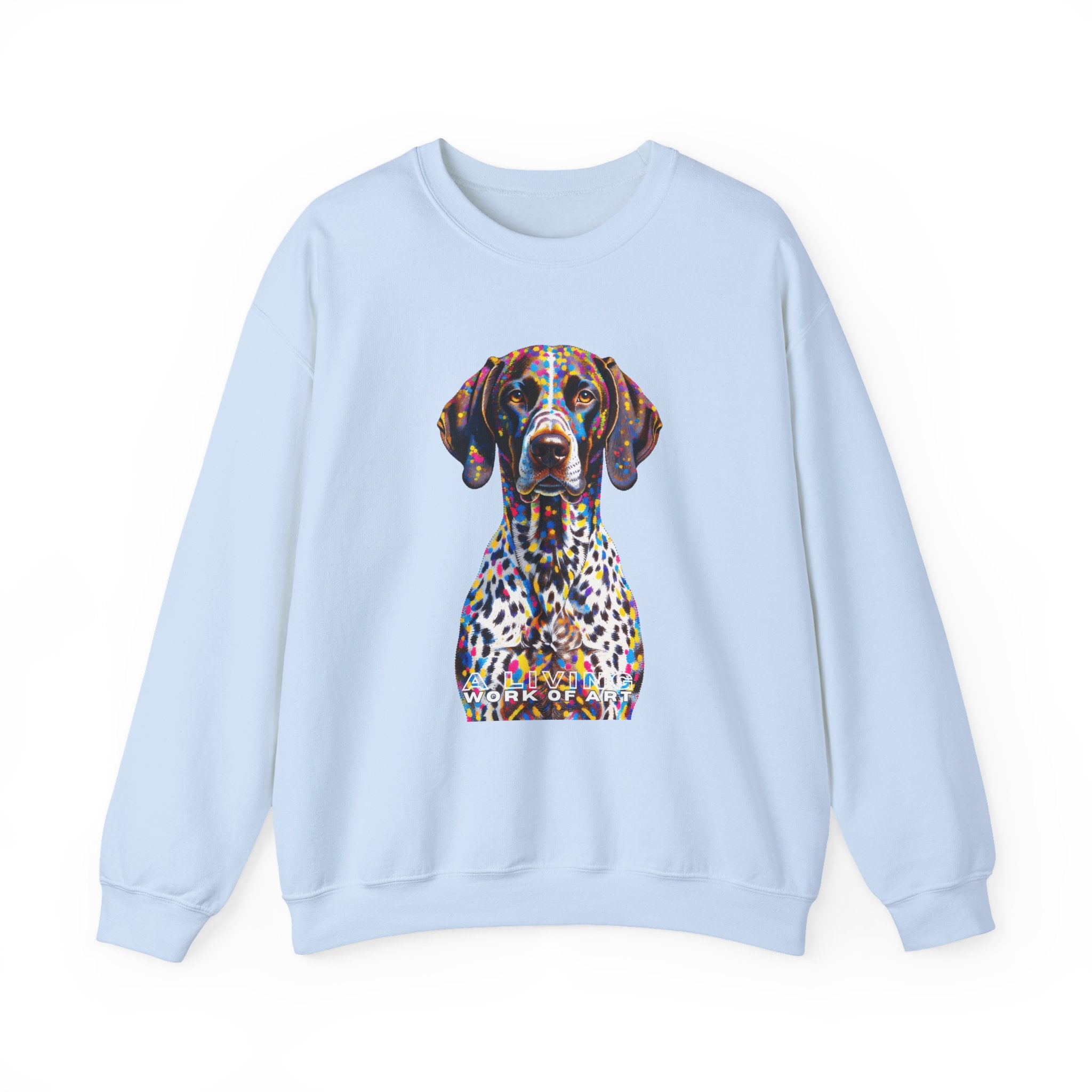 German Shorthaired Pointer Sweatshirt | Living Work of Art Collection | Pointillism Style
