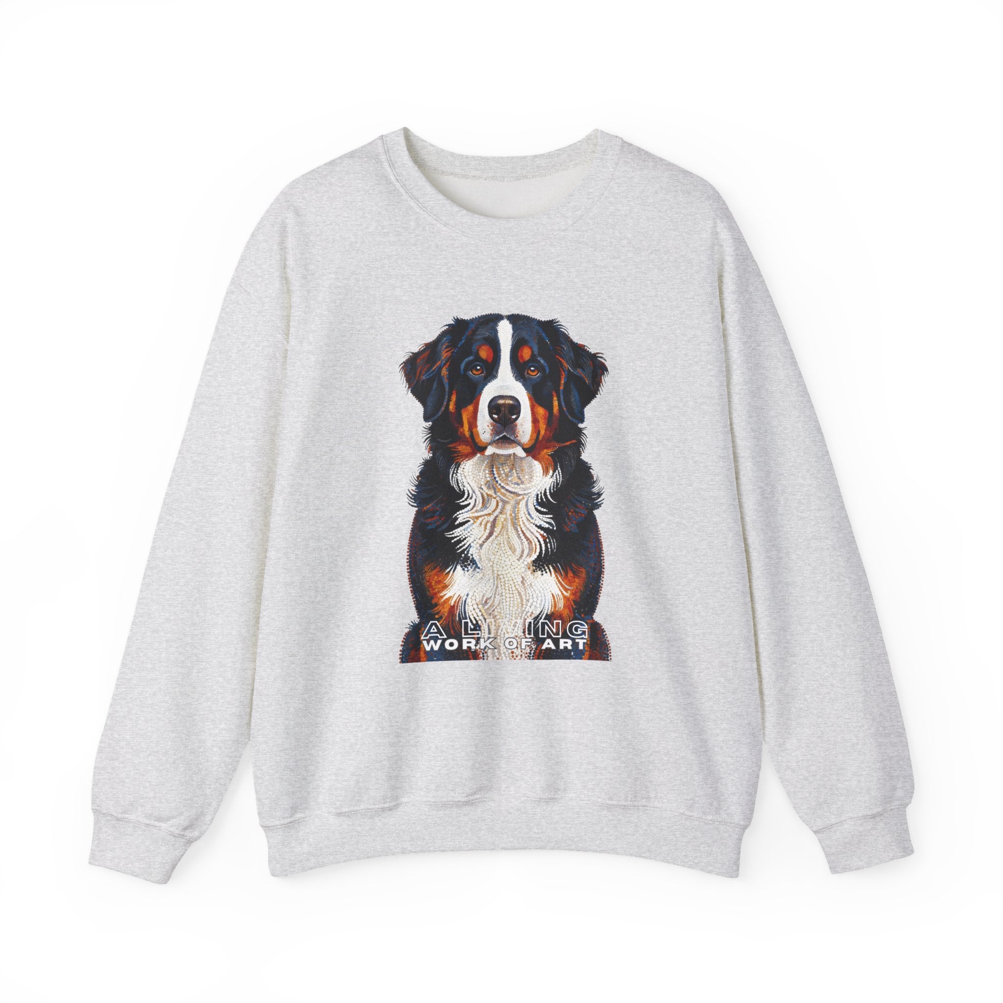 Bernese Mountain Dog Sweatshirt | Living Work of Art Collection | Pointillism Style