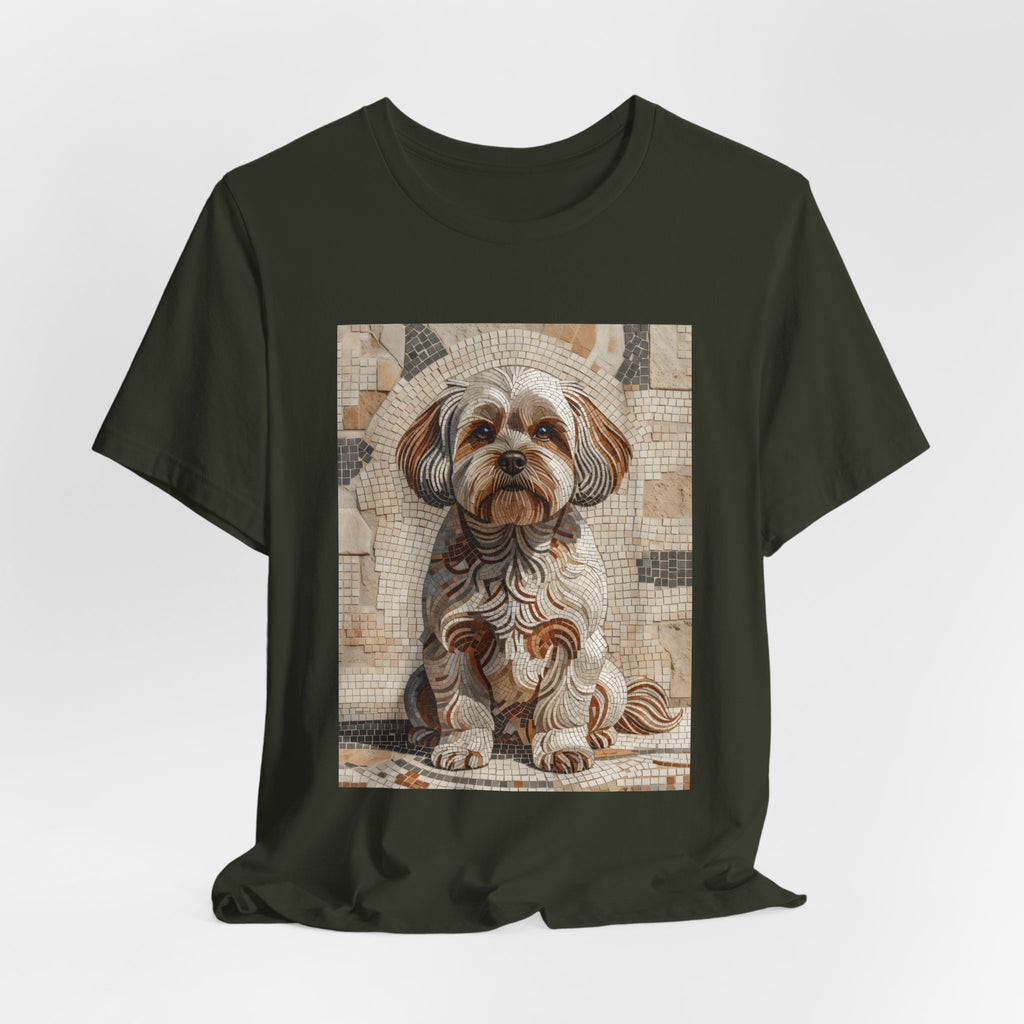 Shih-Poo T Shirt | Living Work of Art Collection | Mosaic Style