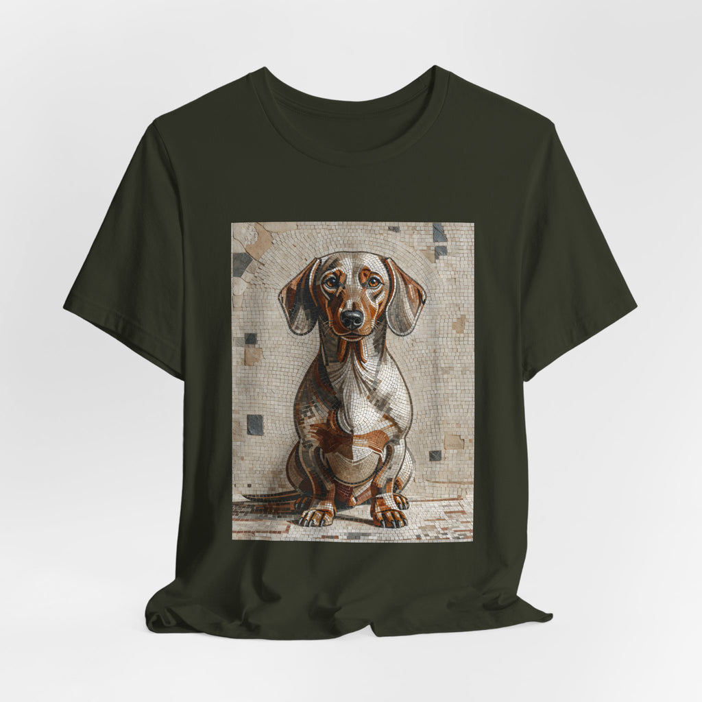 Dachshund T Shirt | Living Work of Art Collection | Mosaic Style