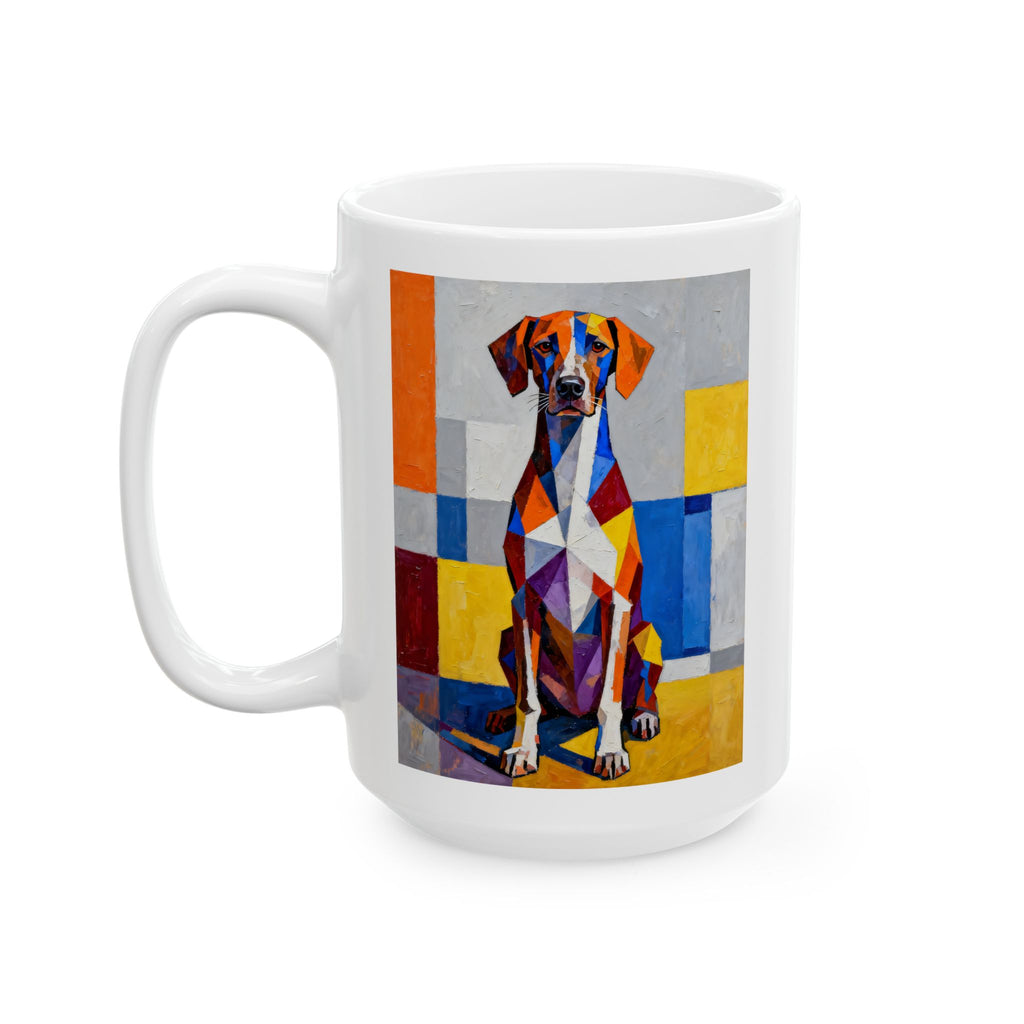 German Shorthaired Pointer Coffee Mug | Living Work of Art Collection | Cubist Style