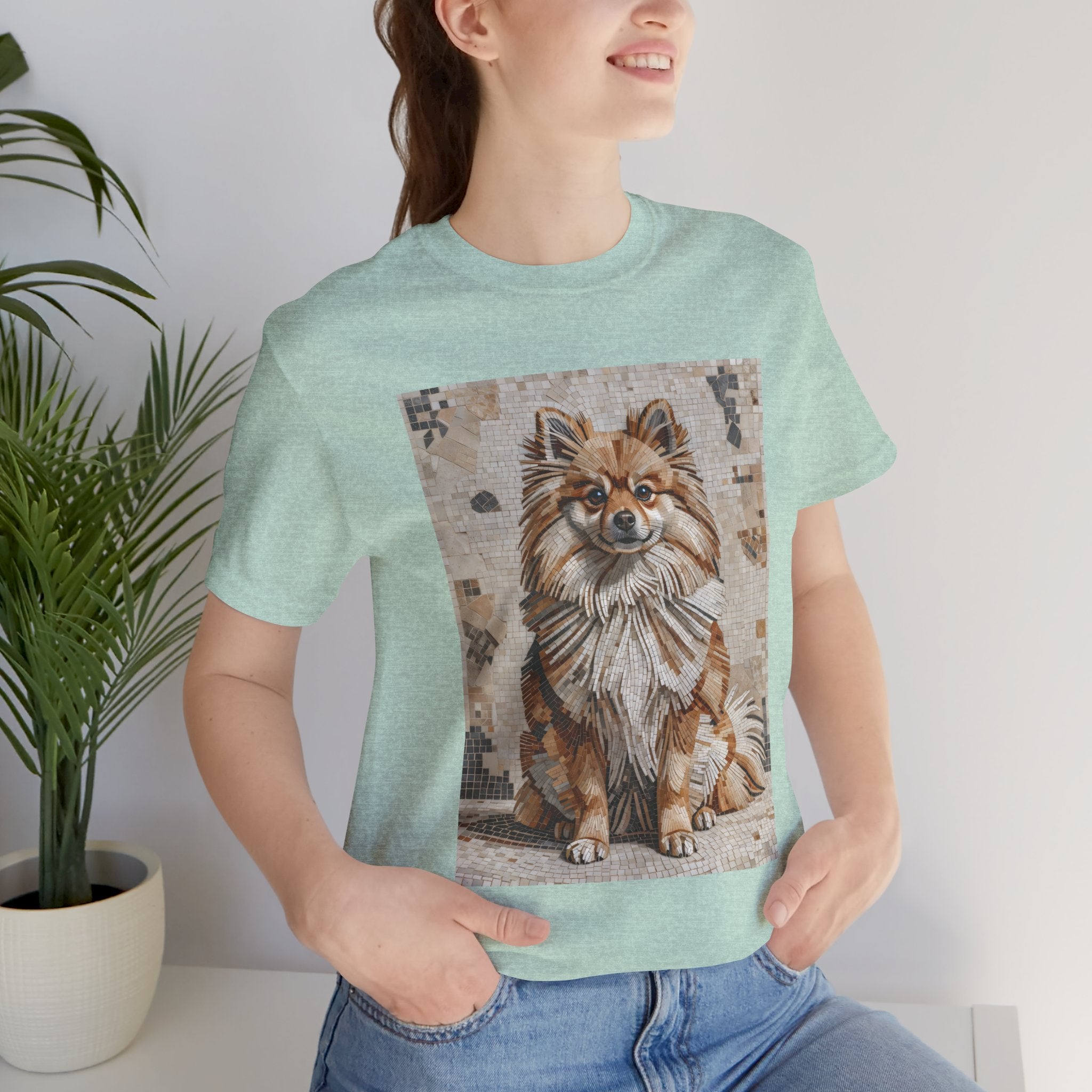 Pomeranian T Shirt | Living Work of Art Collection | Mosaic Style