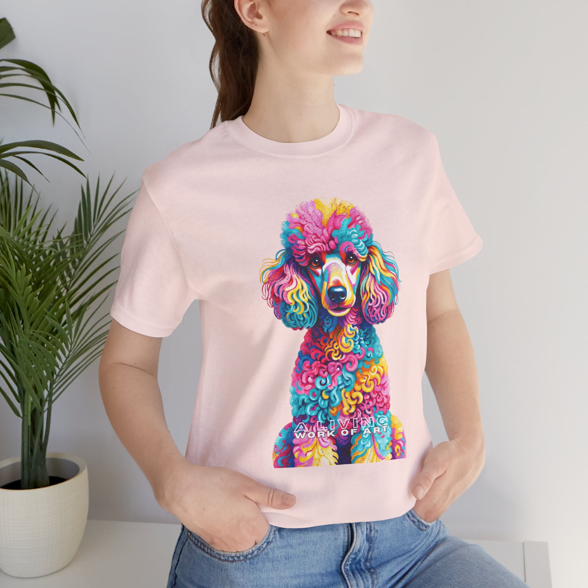 Poodle T Shirt | Living Work of Art Collection | Pointillism Style
