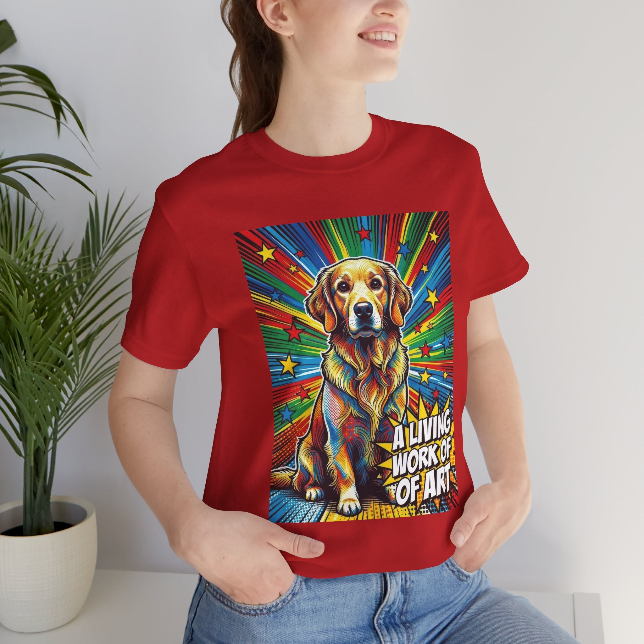 Golden Retriever T Shirt | Living Work of Art Collection | Pop Art