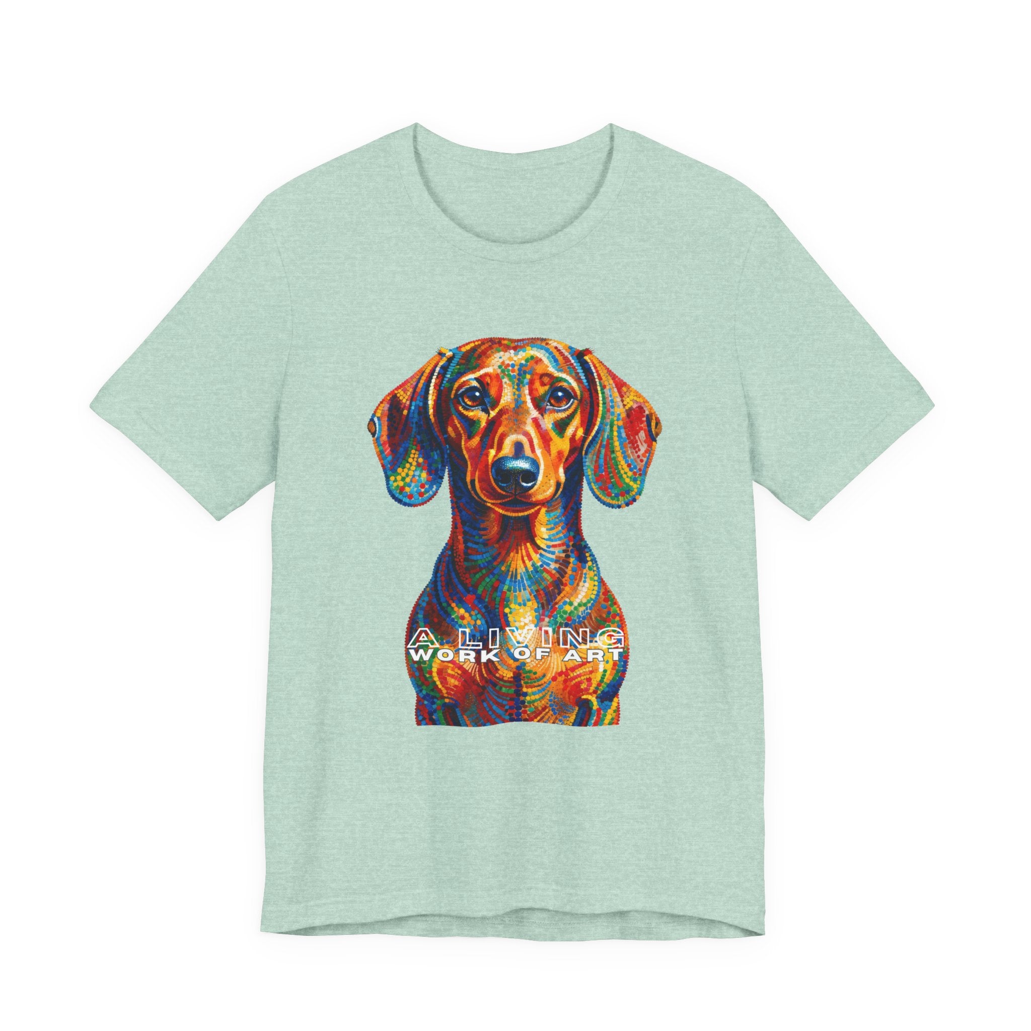 Dachshund T Shirt | Living Work of Art Collection | Pointillism Style