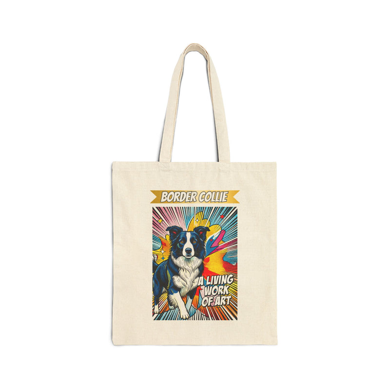Border Collie Tote Bag - Pop Art Style | Living Work of Art Collection