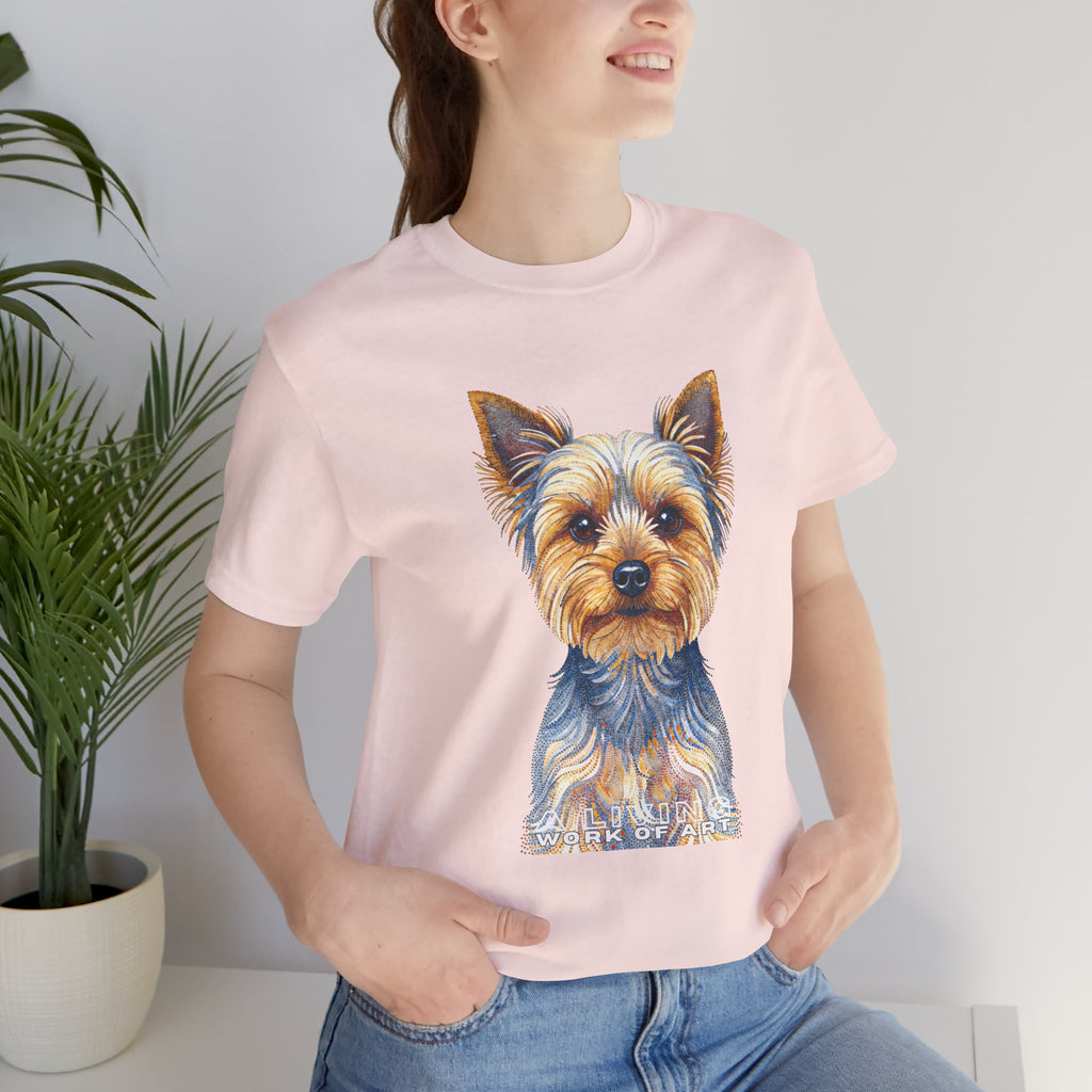 Yorkshire Terrier T Shirt | Living Work of Art Collection | Pointillism Style
