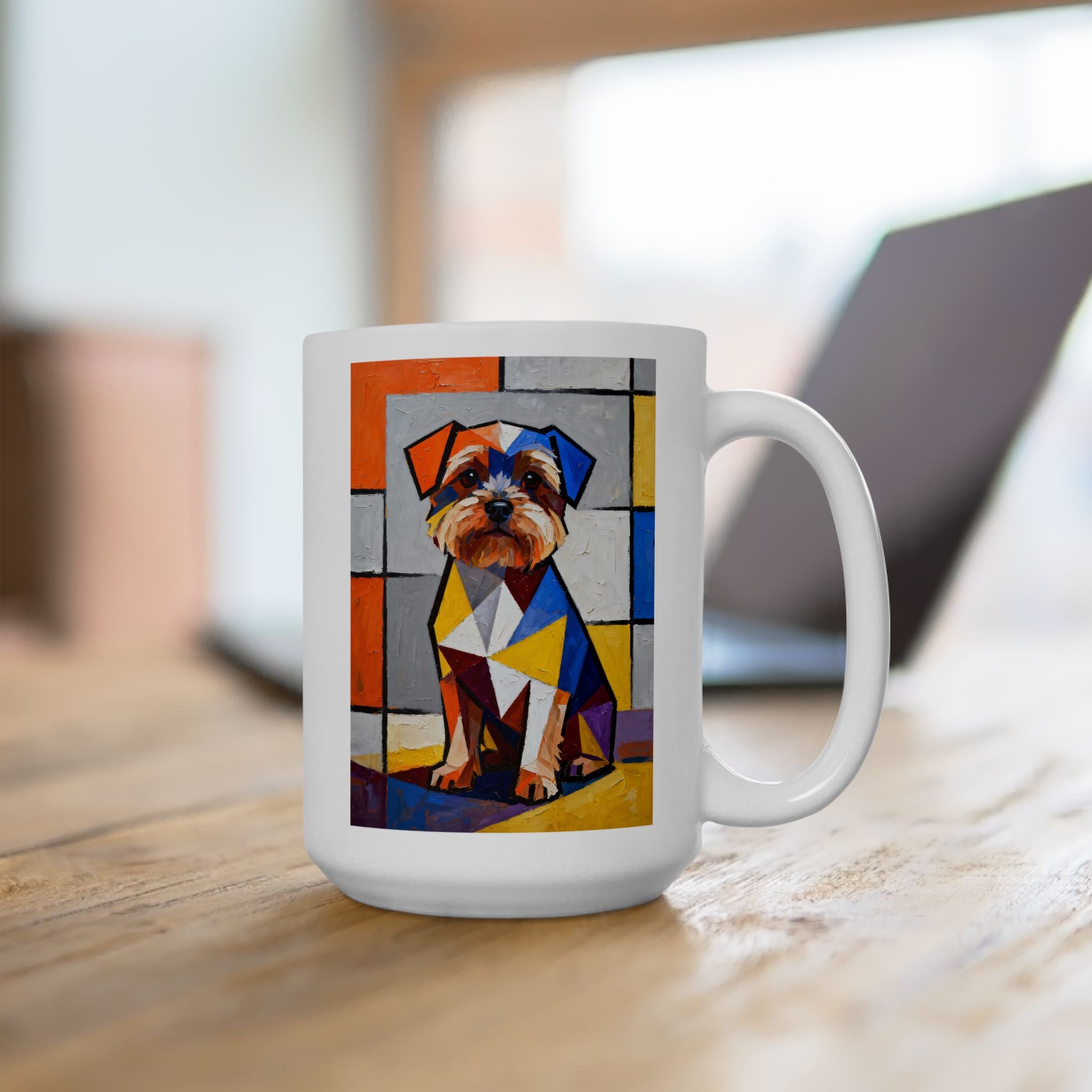 Yorkipoo Coffee Mug | Living Work of Art Collection | Cubist Style