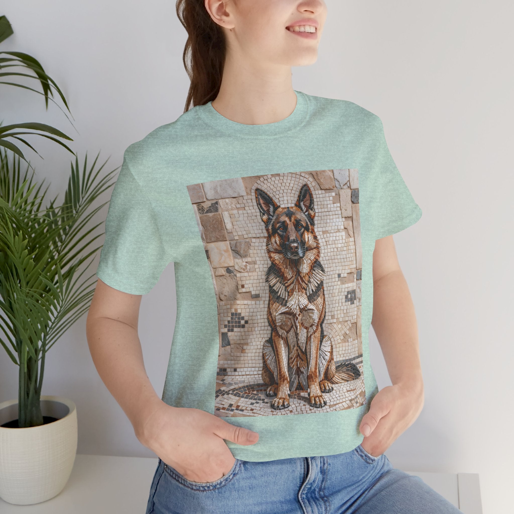 German Shepherd T Shirt | Living Work of Art Collection | Mosaic Style