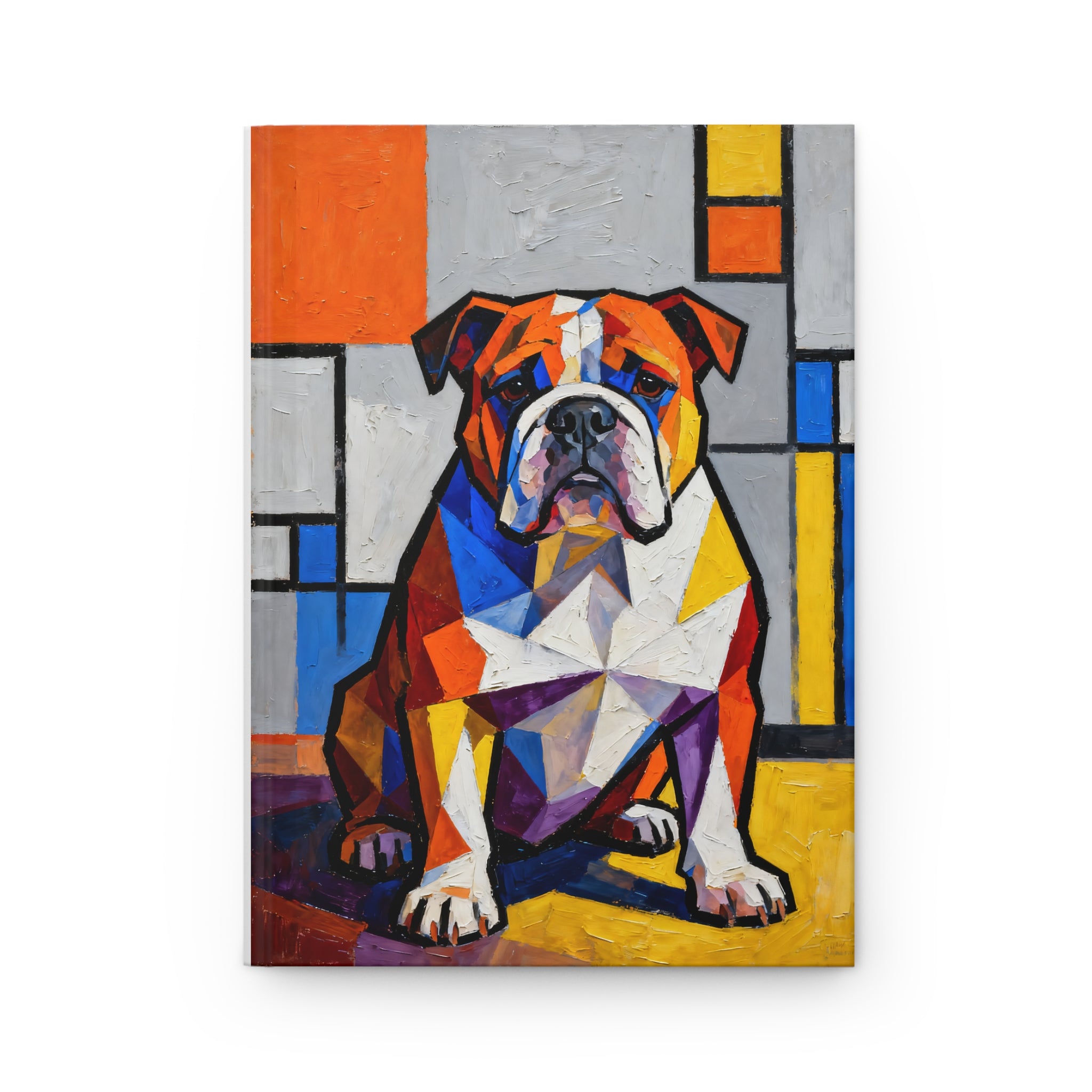 Bulldog Notebook | Living Work of Art Collection | Cubist Style