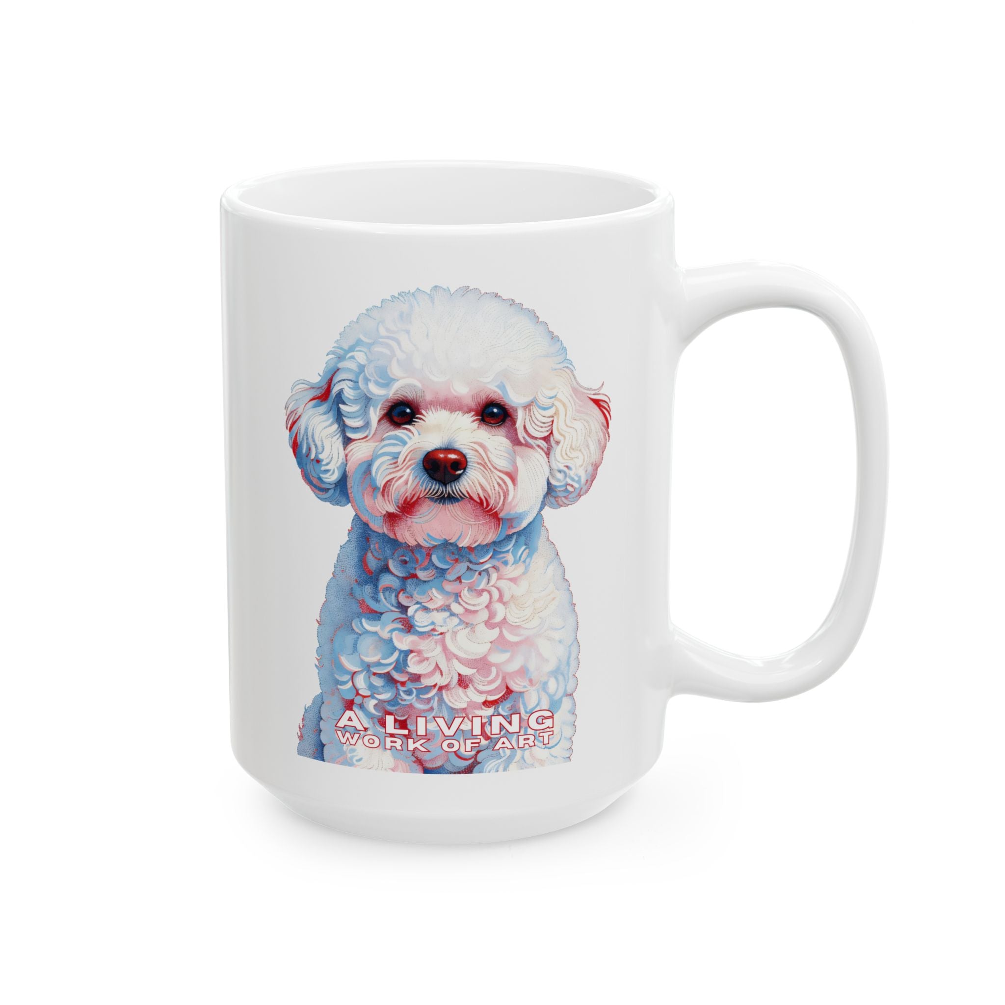Bichon frise Coffee Mug | Living Work of Art Collection | Pointillism Style