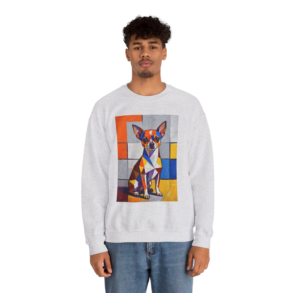 Chihuahua Sweatshirt | Living Work of Art Collection | Cubist Style